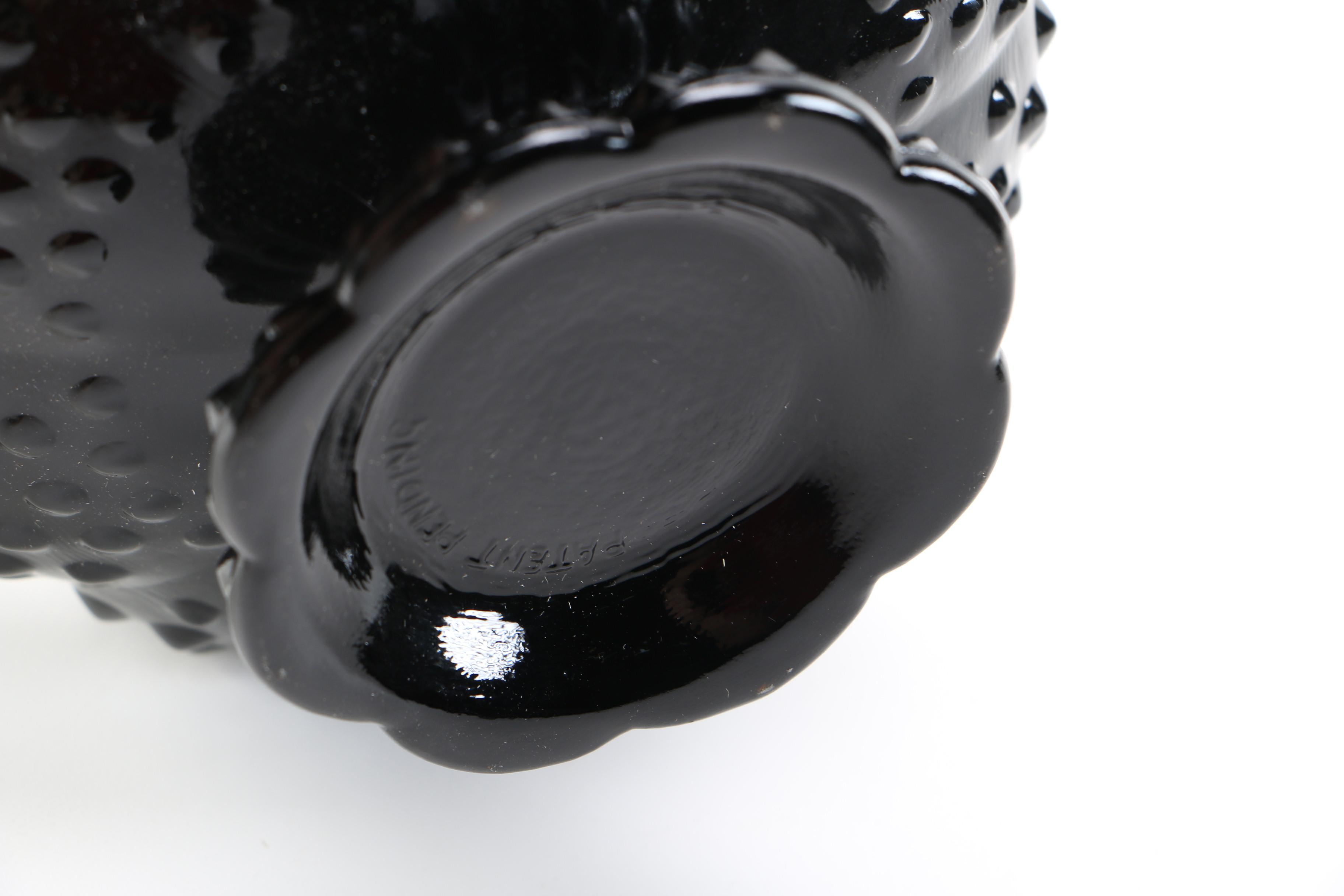 Tiara Exclusives Pressed Black Amethyst Glass Circa 1970