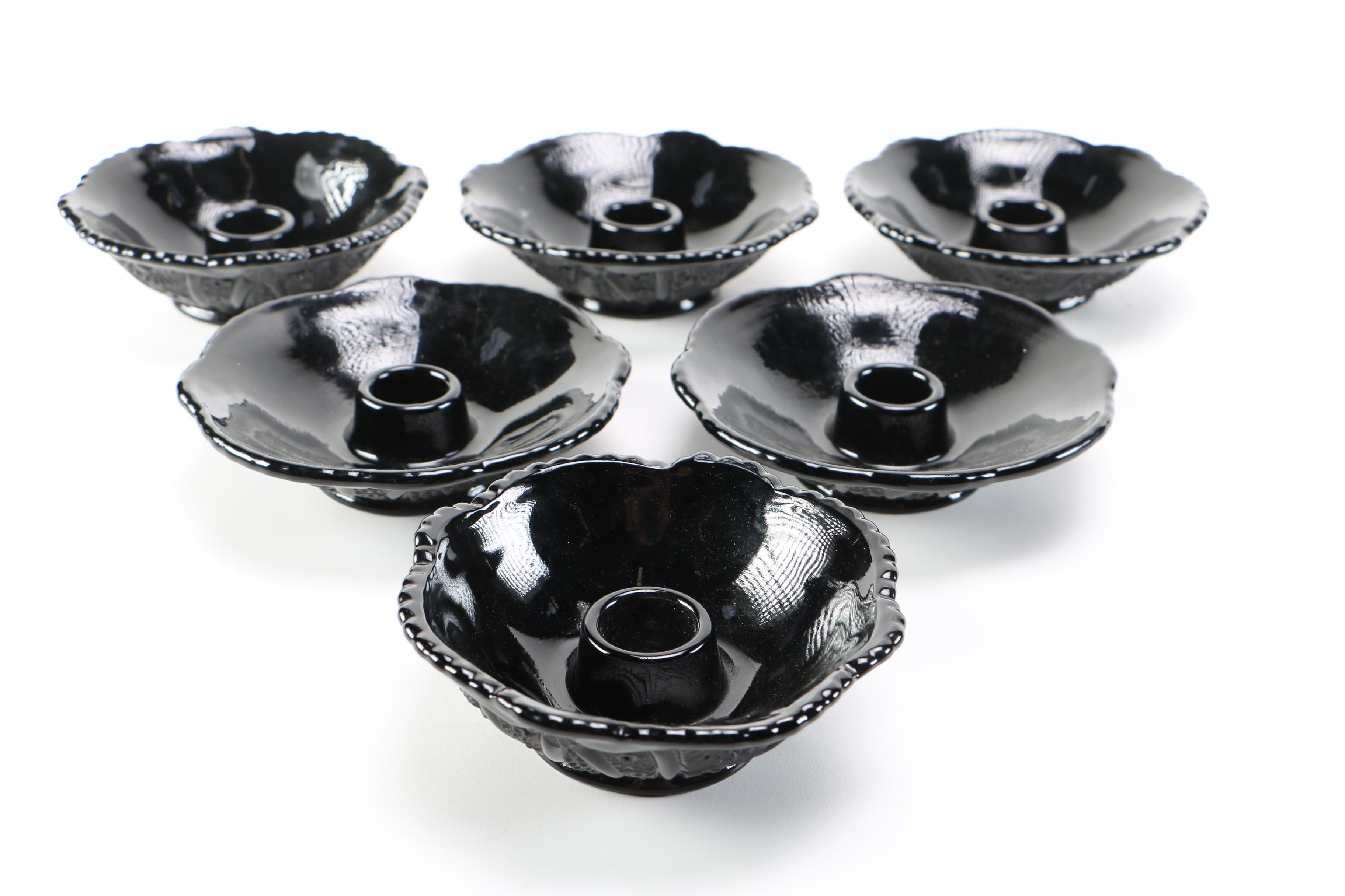 Tiara Exclusives Pressed Black Amethyst Glass Circa 1970