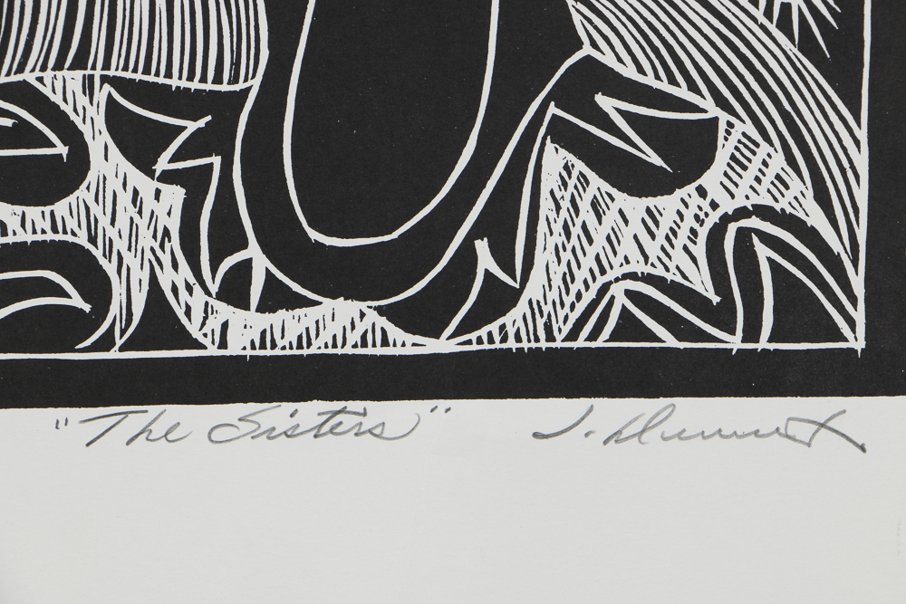 James Denmark Limited Edition Lithograph on Paper "The Sisters"