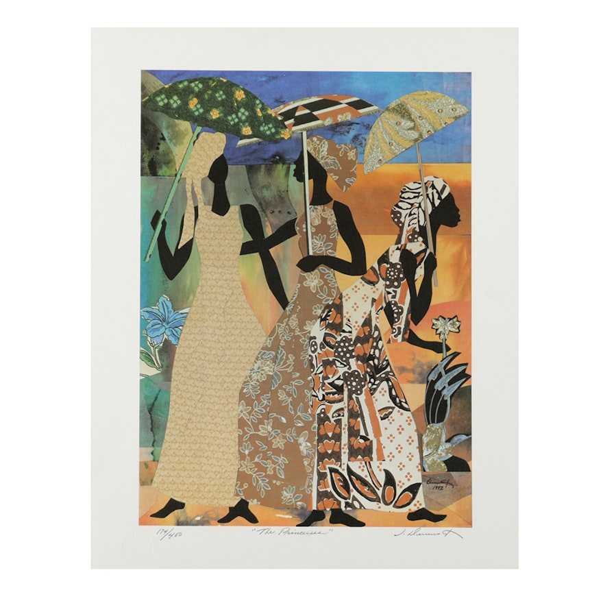 James Denmark Limited Edition Offset Lithograph on Paper "The Princesses"