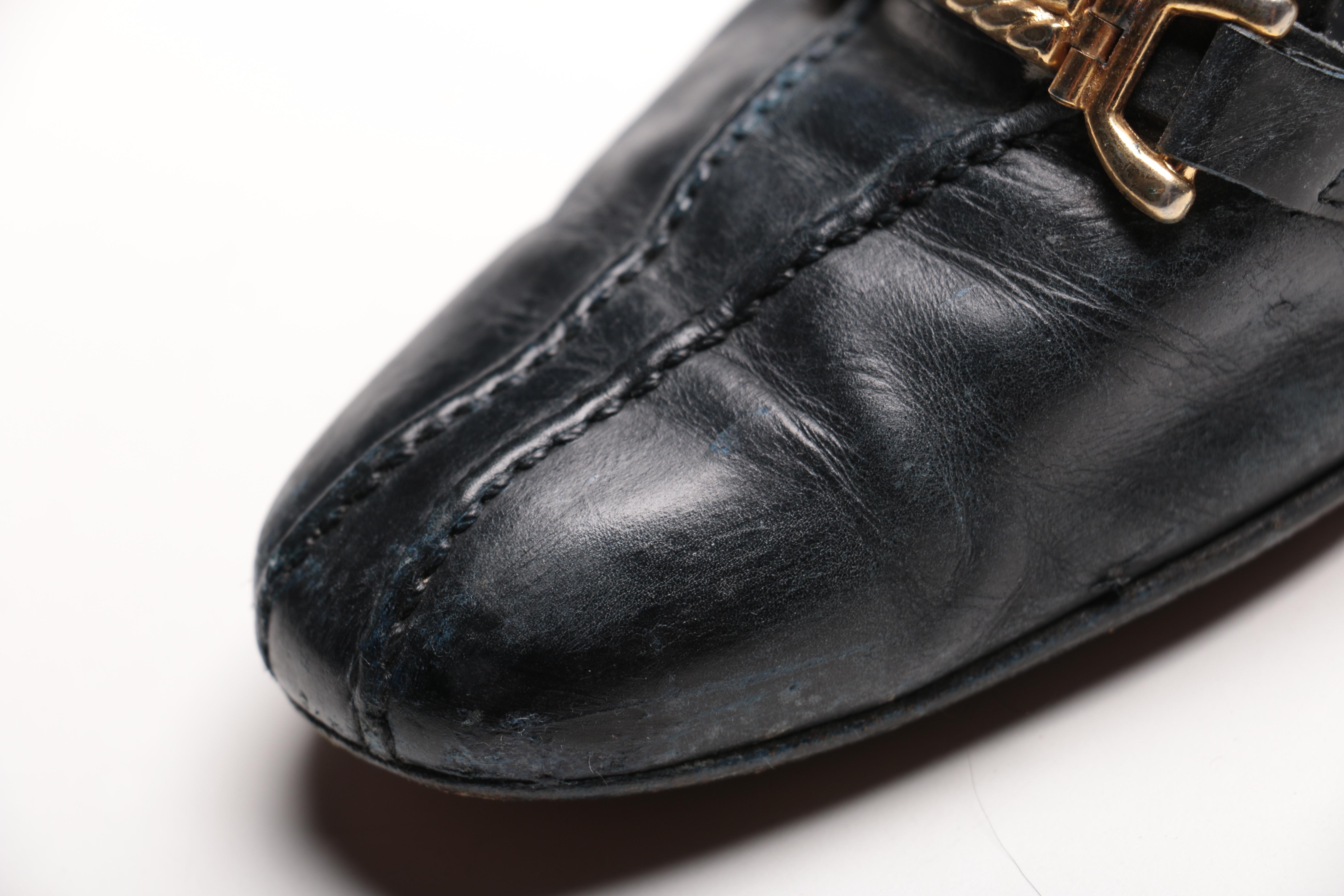 Vintage Gucci Leather Loafer Pumps