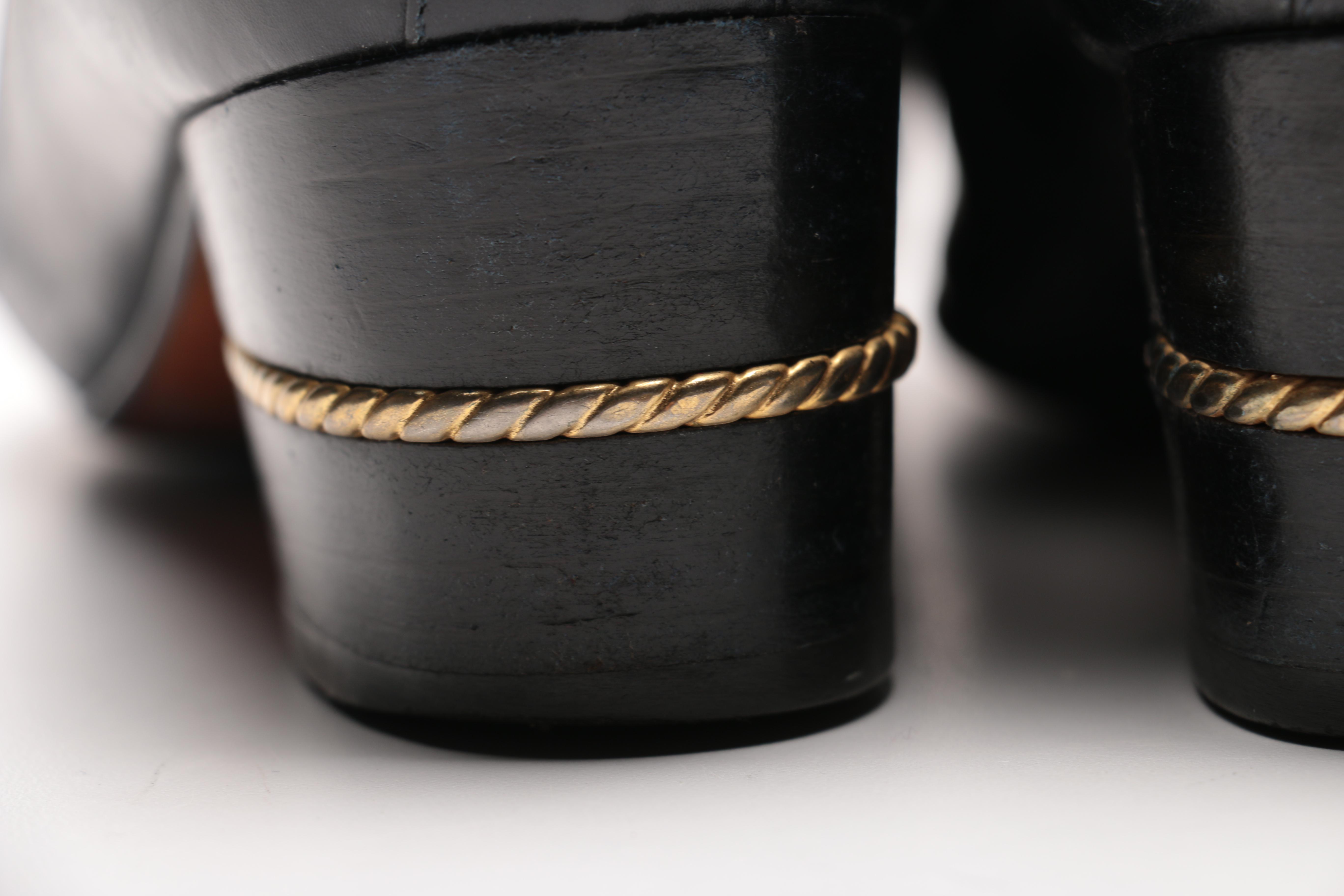 Vintage Gucci Leather Loafer Pumps