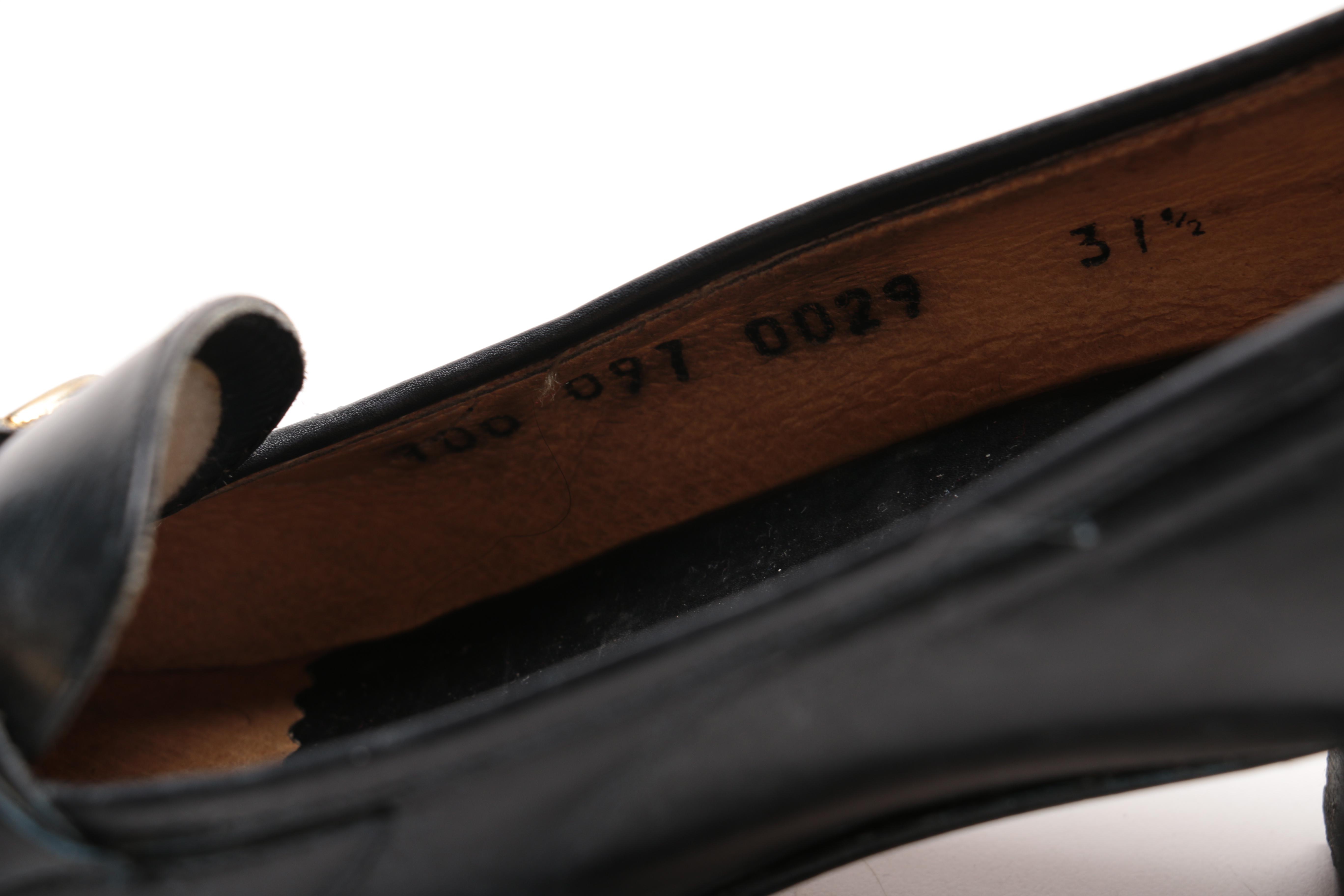 Vintage Gucci Leather Loafer Pumps