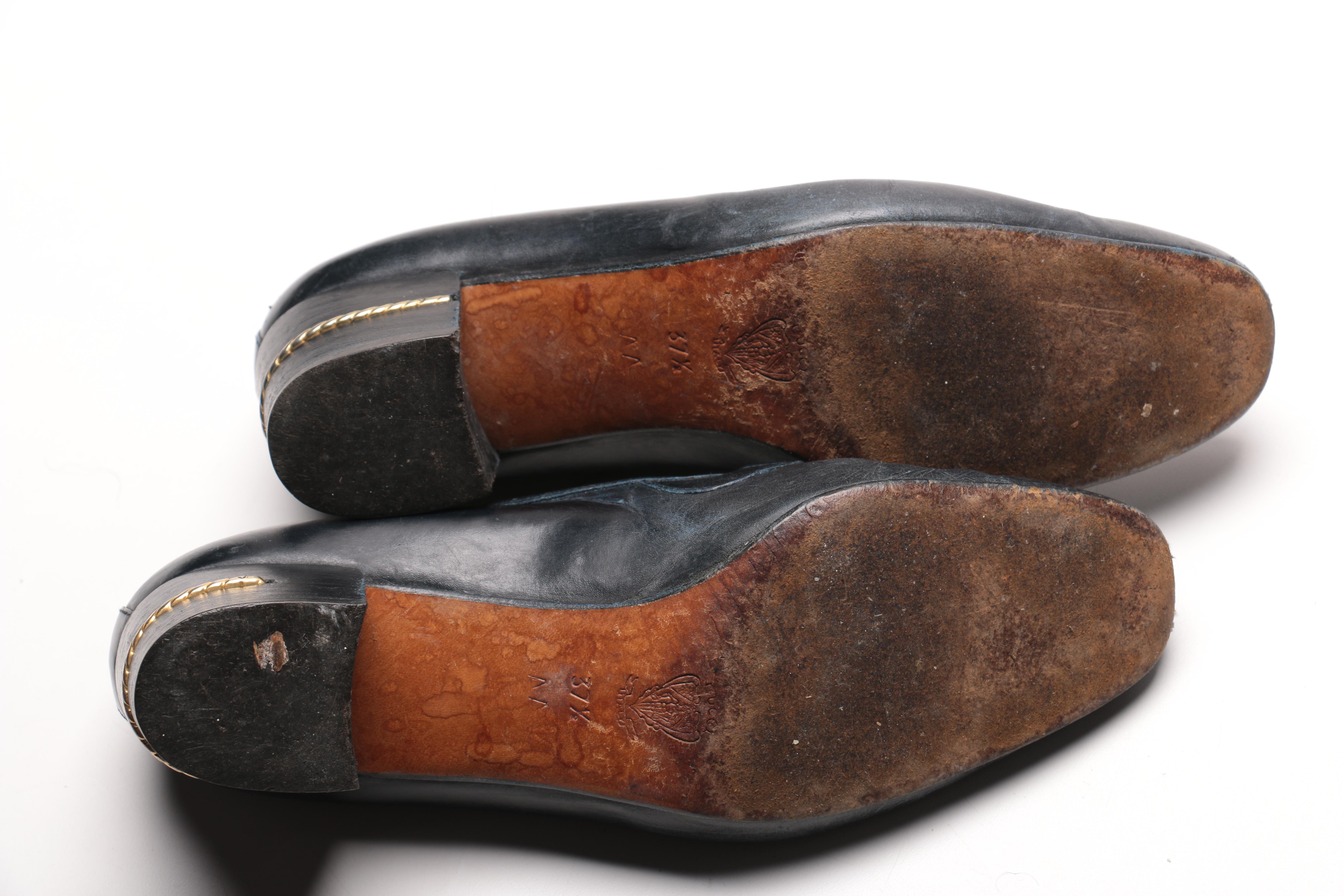 Vintage Gucci Leather Loafer Pumps