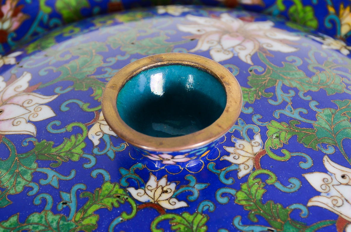 Chinese Cloisonné Bowl with Lid