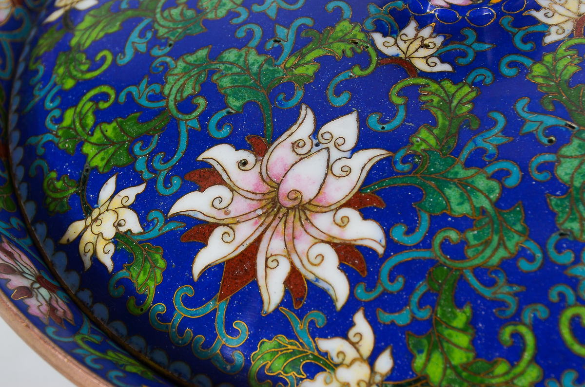 Chinese Cloisonné Bowl with Lid