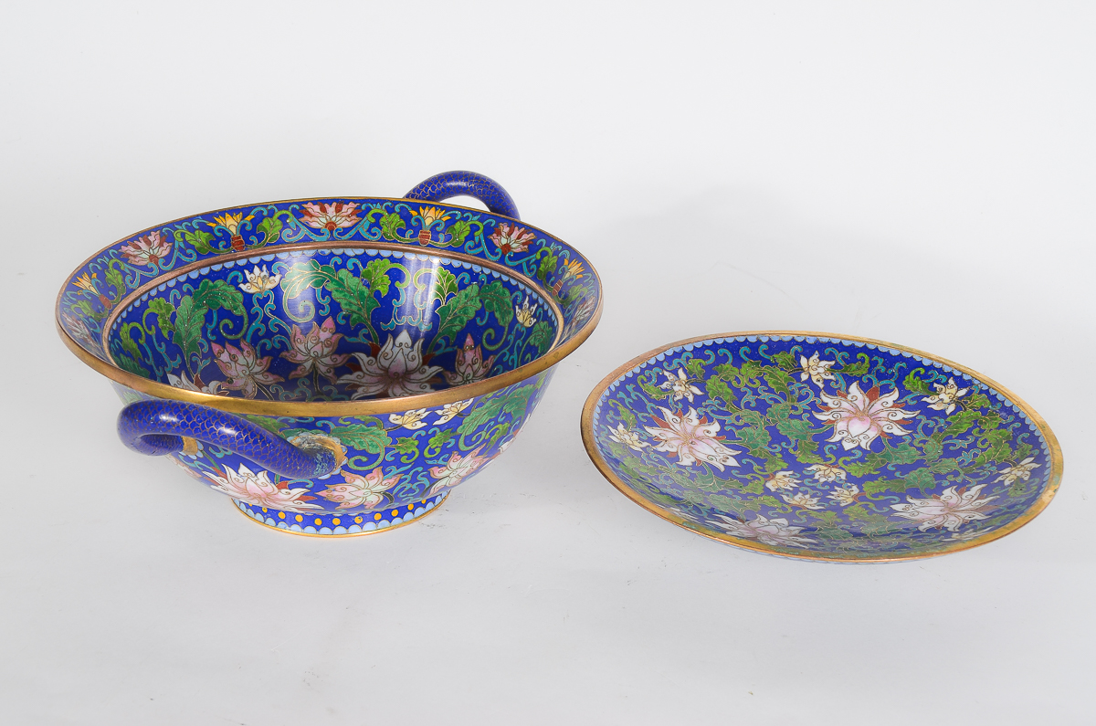 Chinese Cloisonné Bowl with Lid