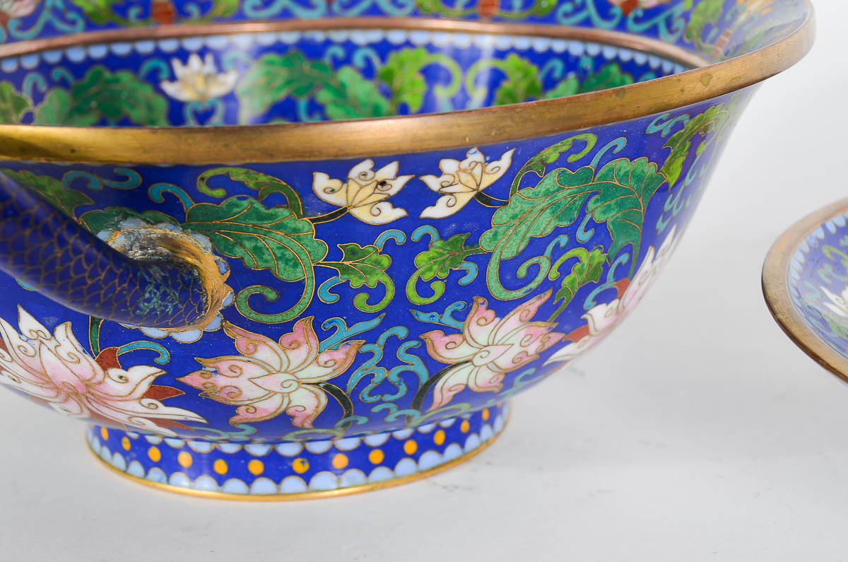 Chinese Cloisonné Bowl with Lid