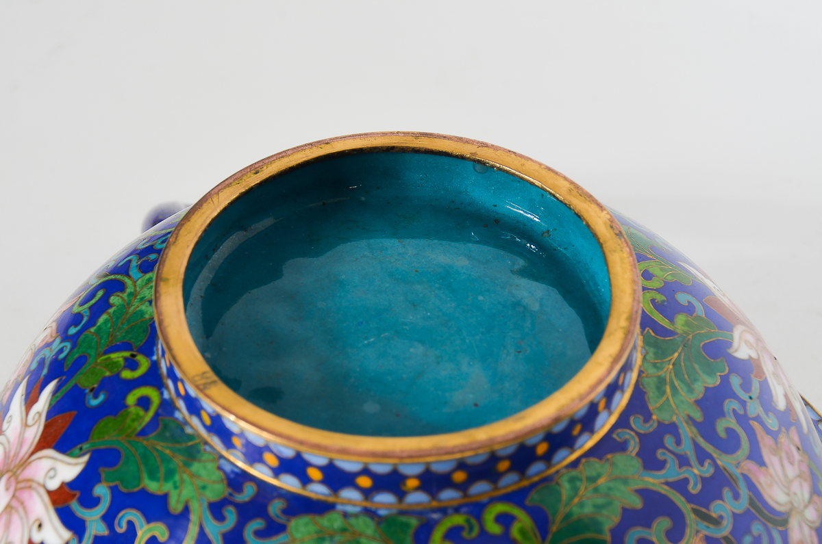 Chinese Cloisonné Bowl with Lid