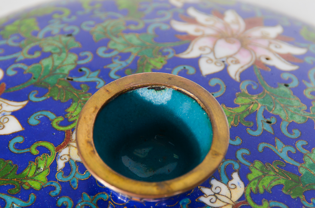 Chinese Cloisonné Bowl with Lid