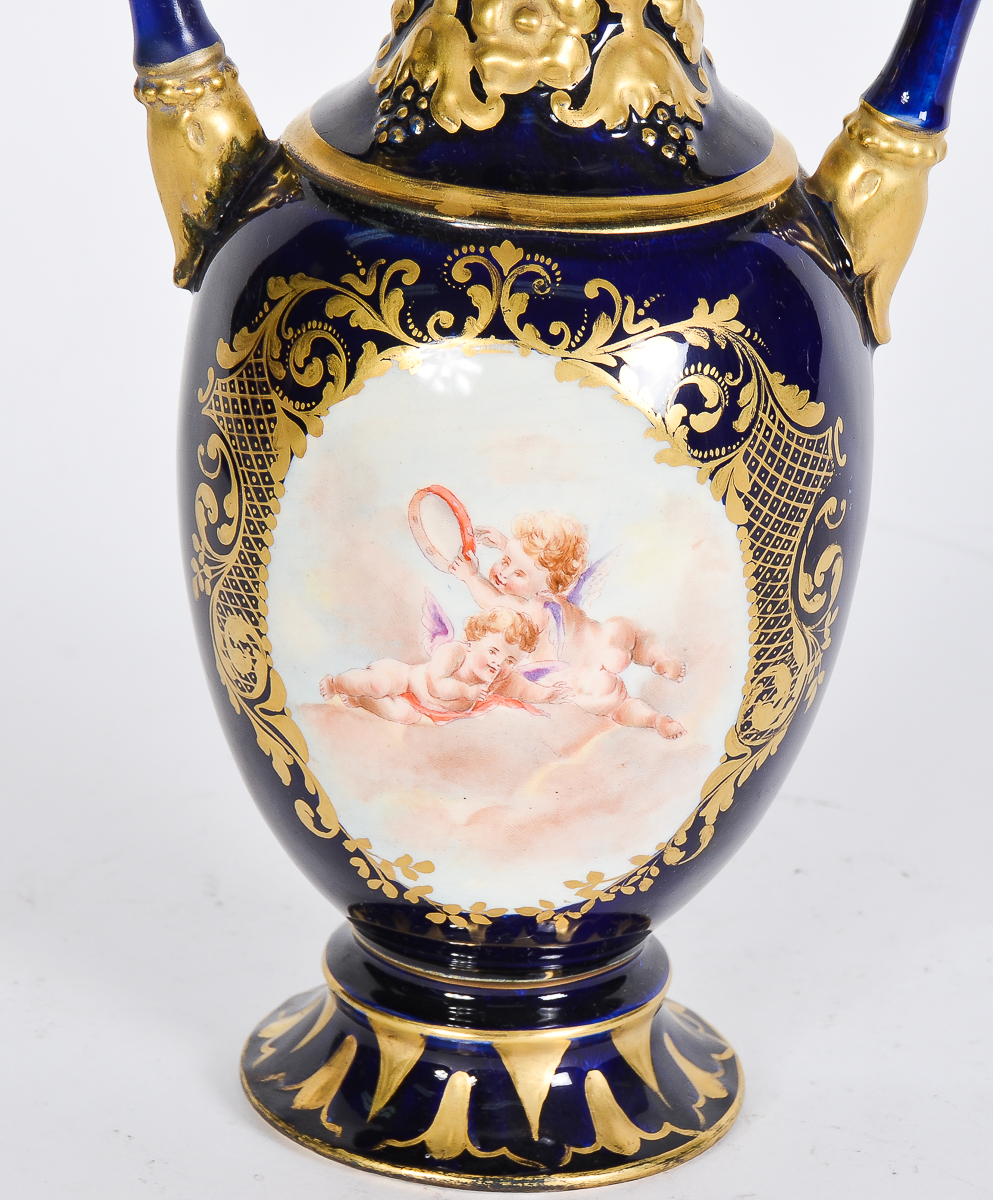 Ornate Antique Hungarian Urn by J. Fischer