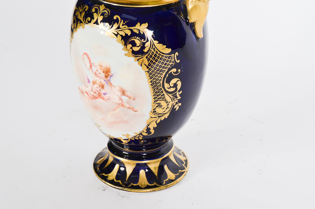 Ornate Antique Hungarian Urn by J. Fischer