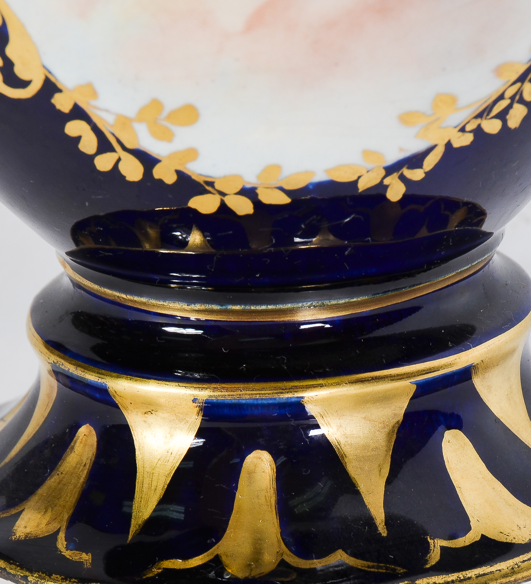 Ornate Antique Hungarian Urn by J. Fischer