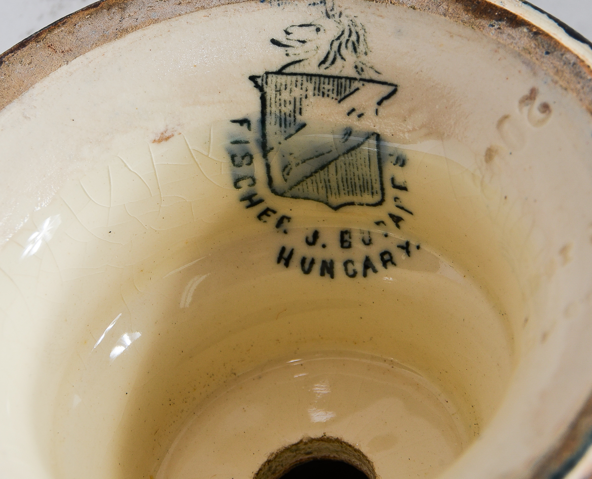 Ornate Antique Hungarian Urn by J. Fischer