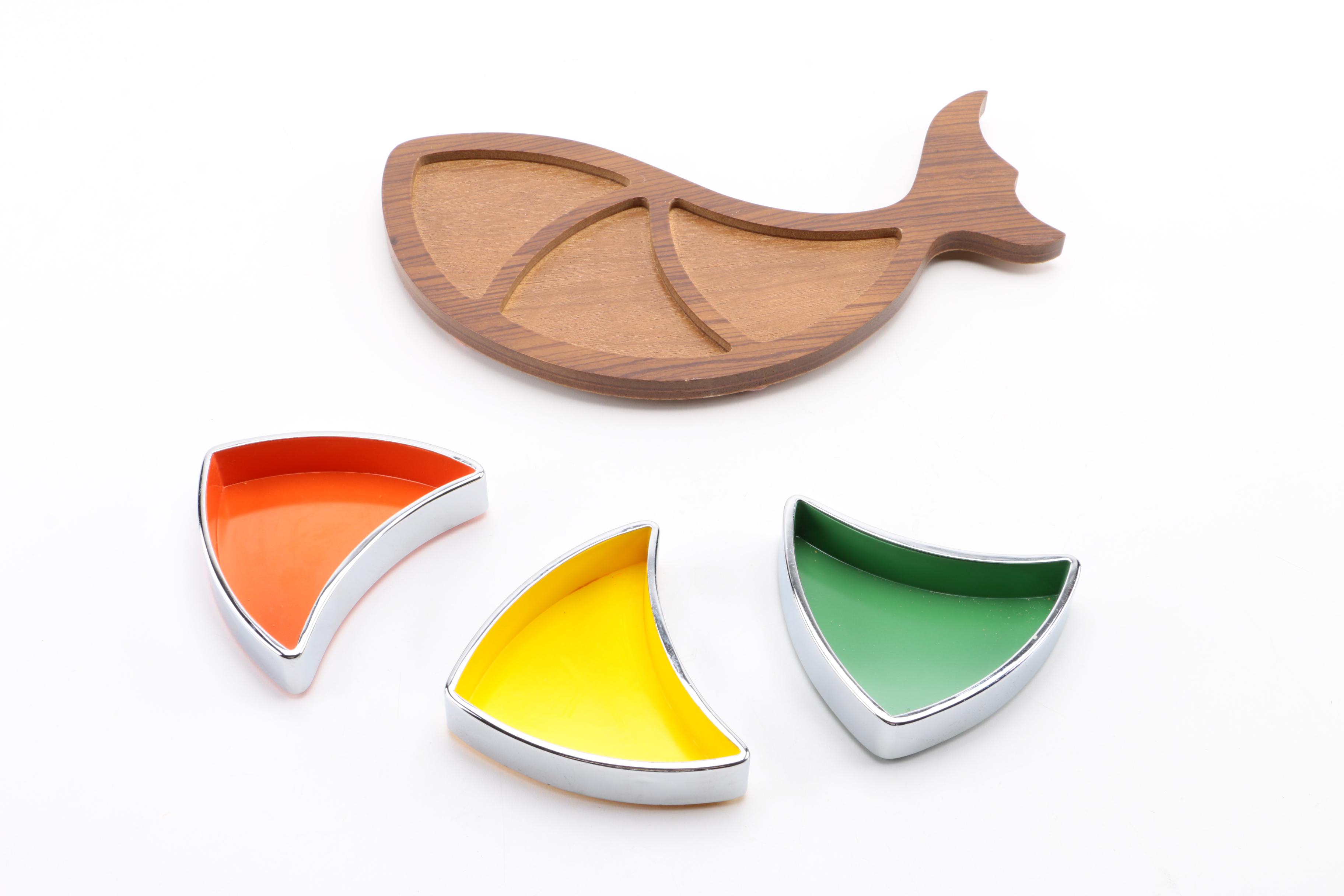 Japanese Rainbow Fish Relish Server Set