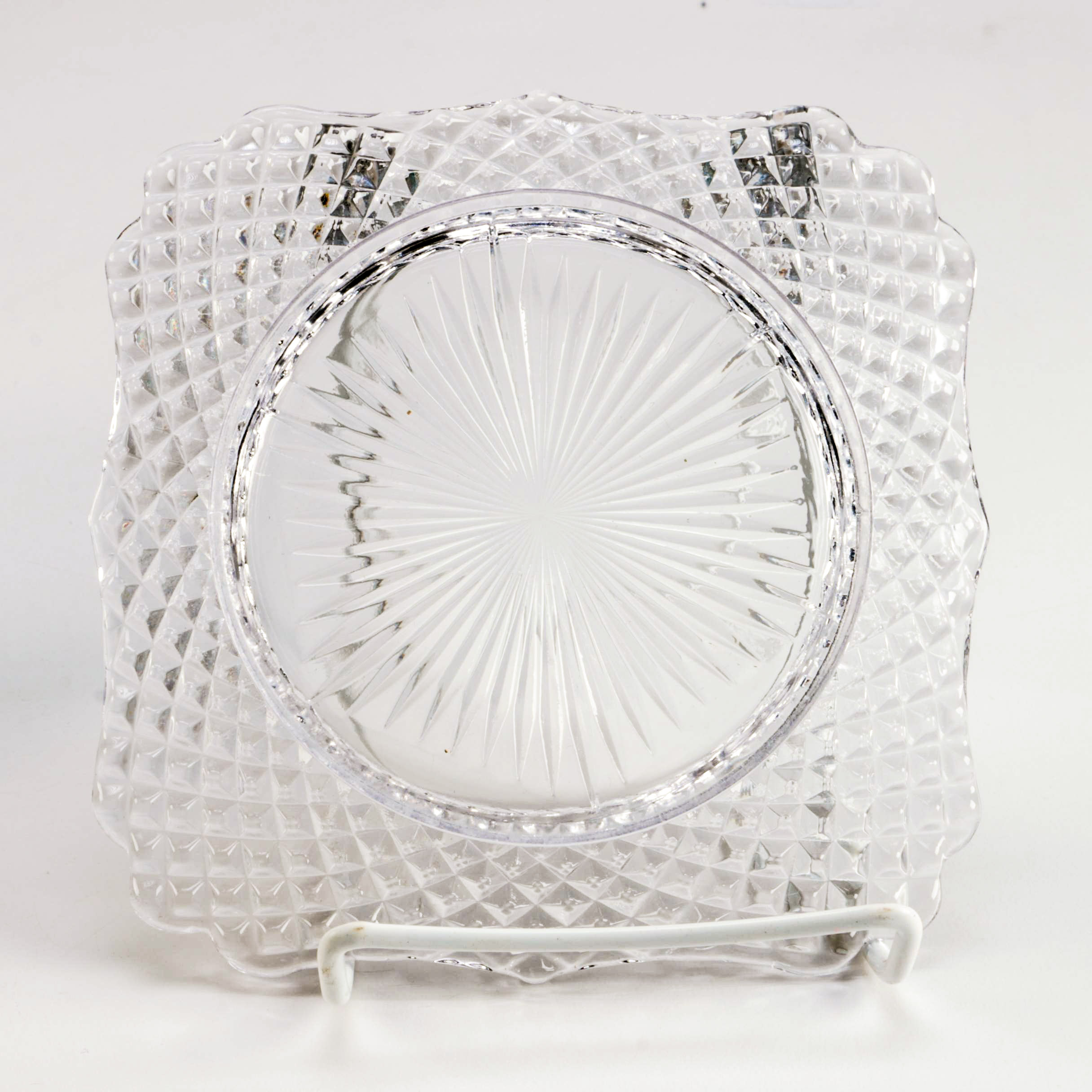 Vintage Pressed Glass Luncheon Plates
