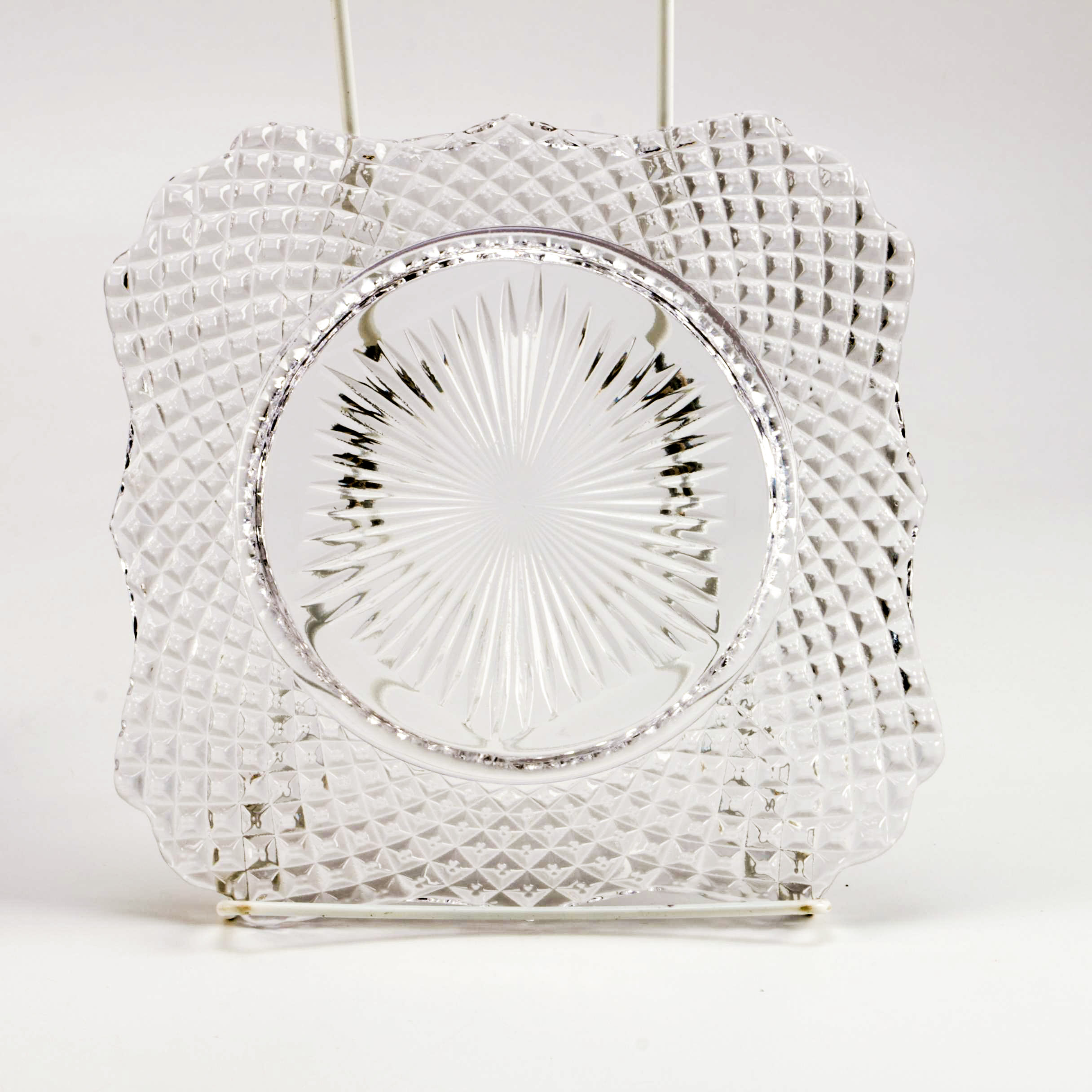 Vintage Pressed Glass Luncheon Plates