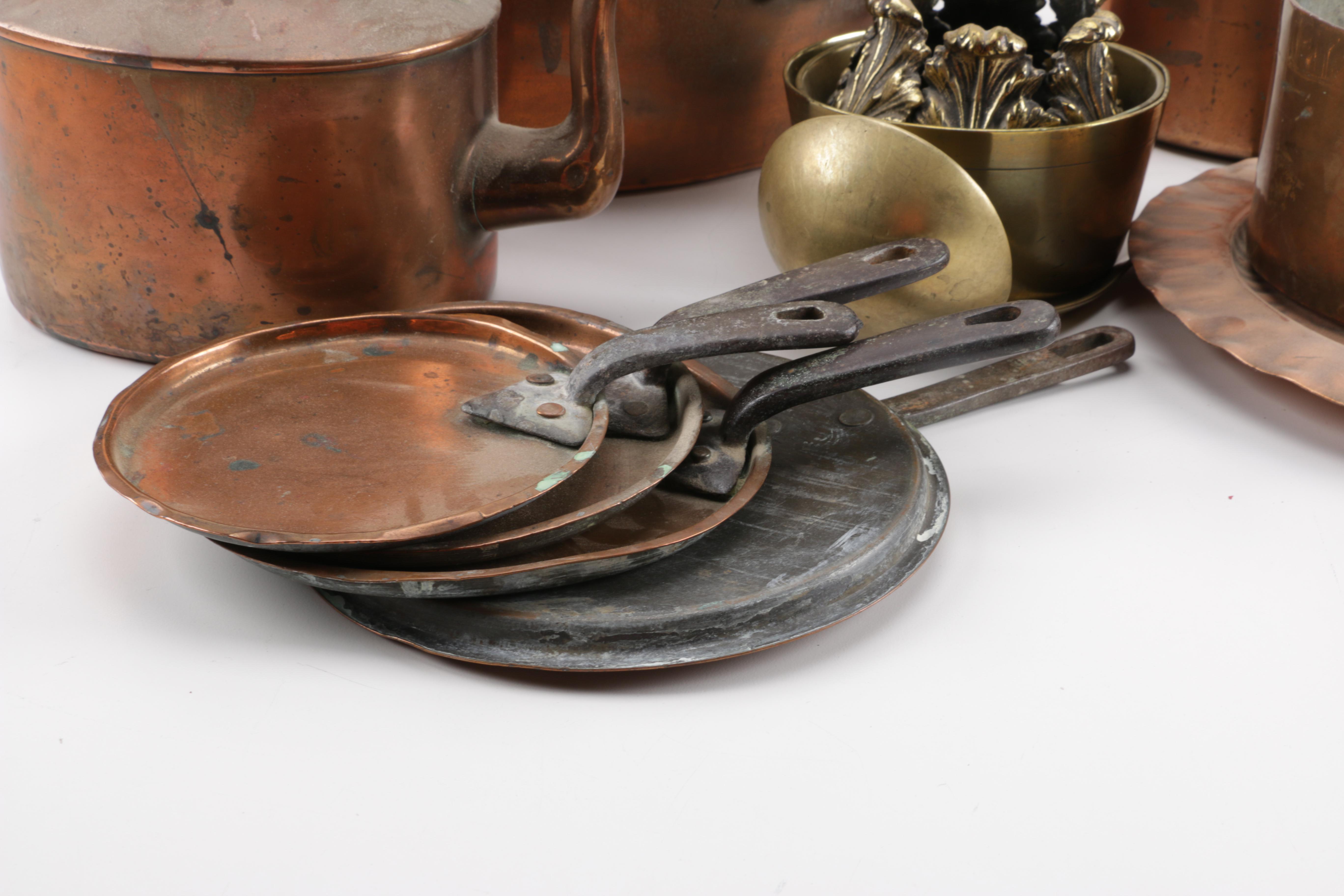 Vintage to Antique Copper and Brass Kitchenalia