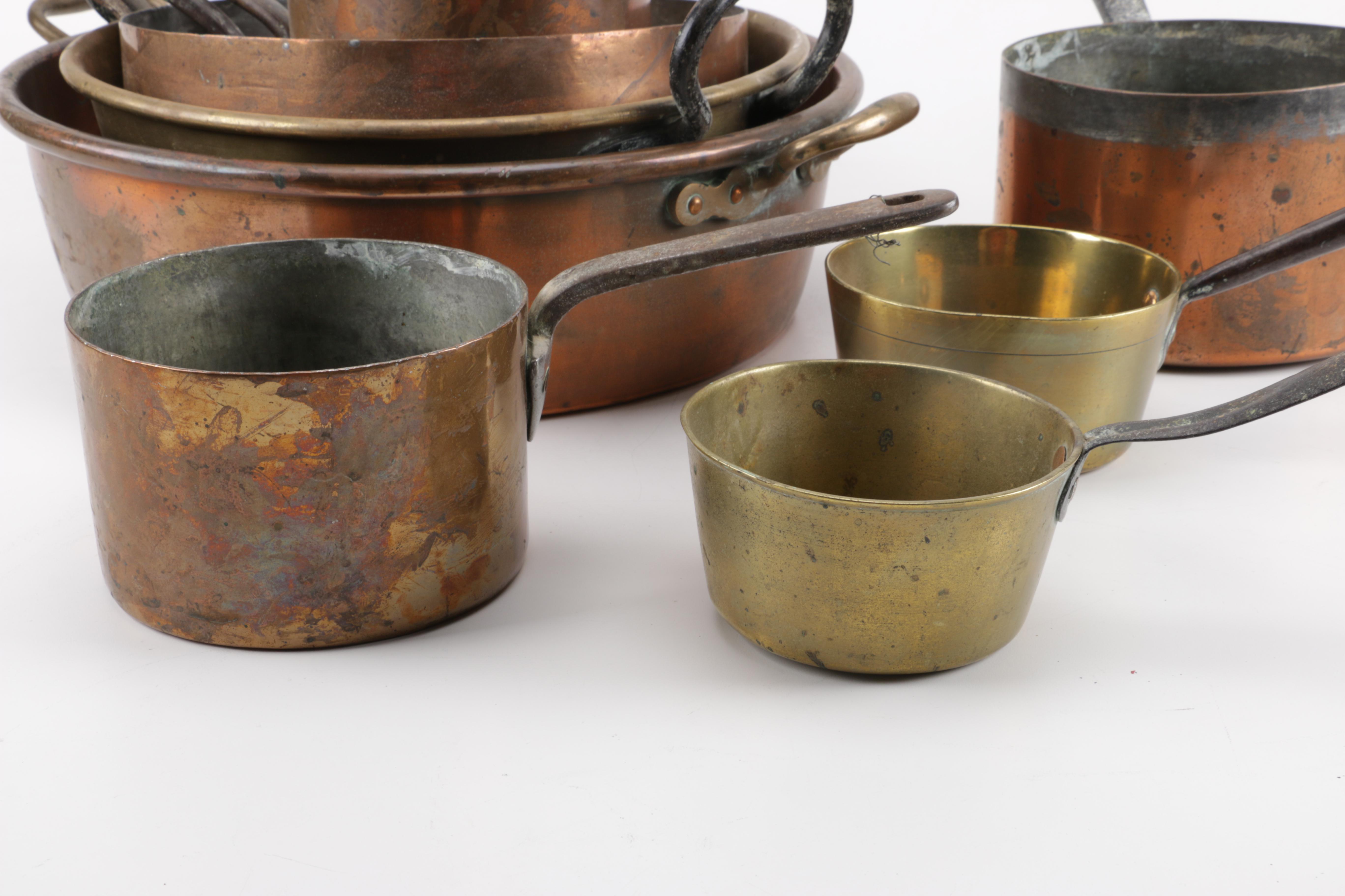 Vintage to Antique Copper and Brass Kitchenalia