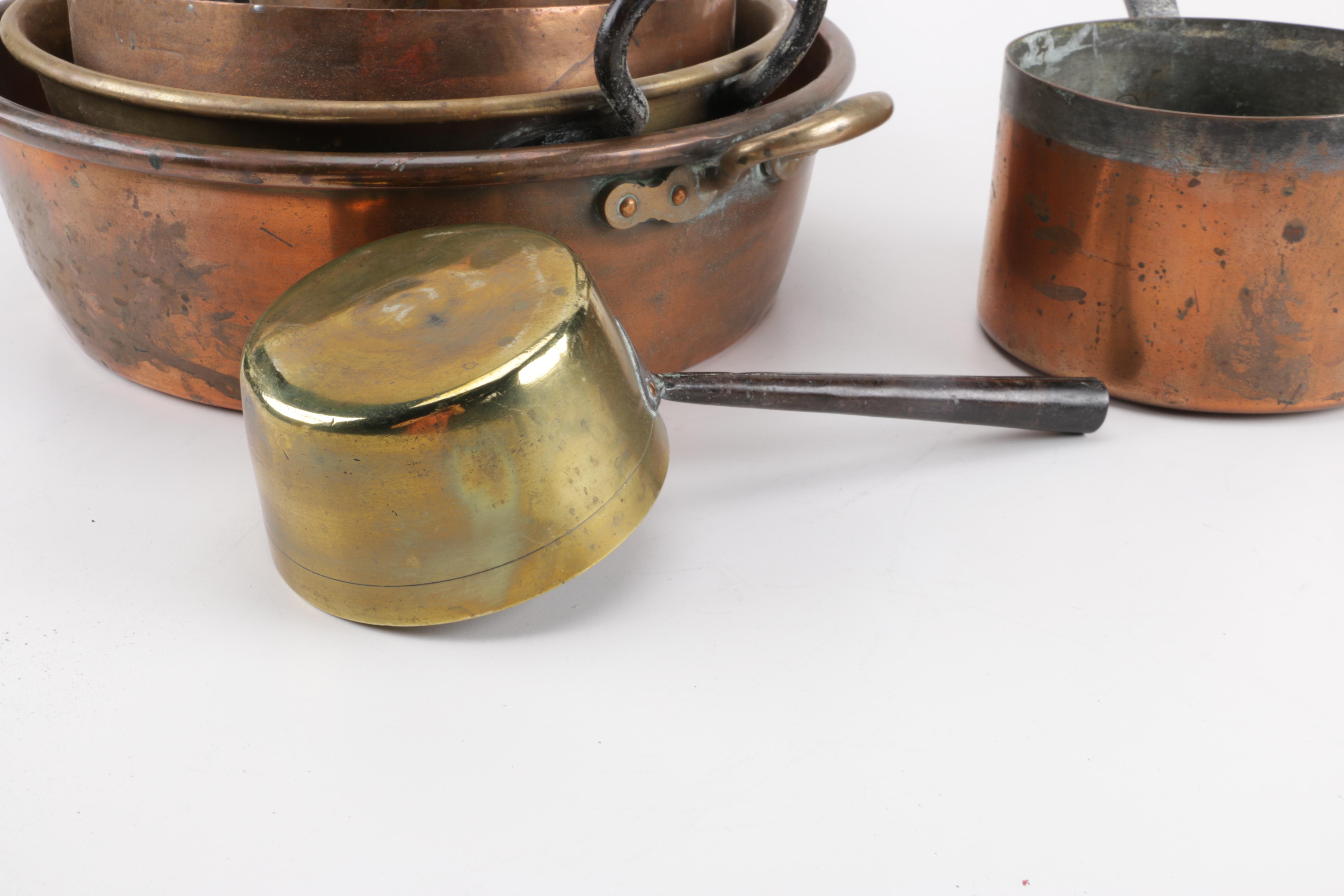 Vintage to Antique Copper and Brass Kitchenalia