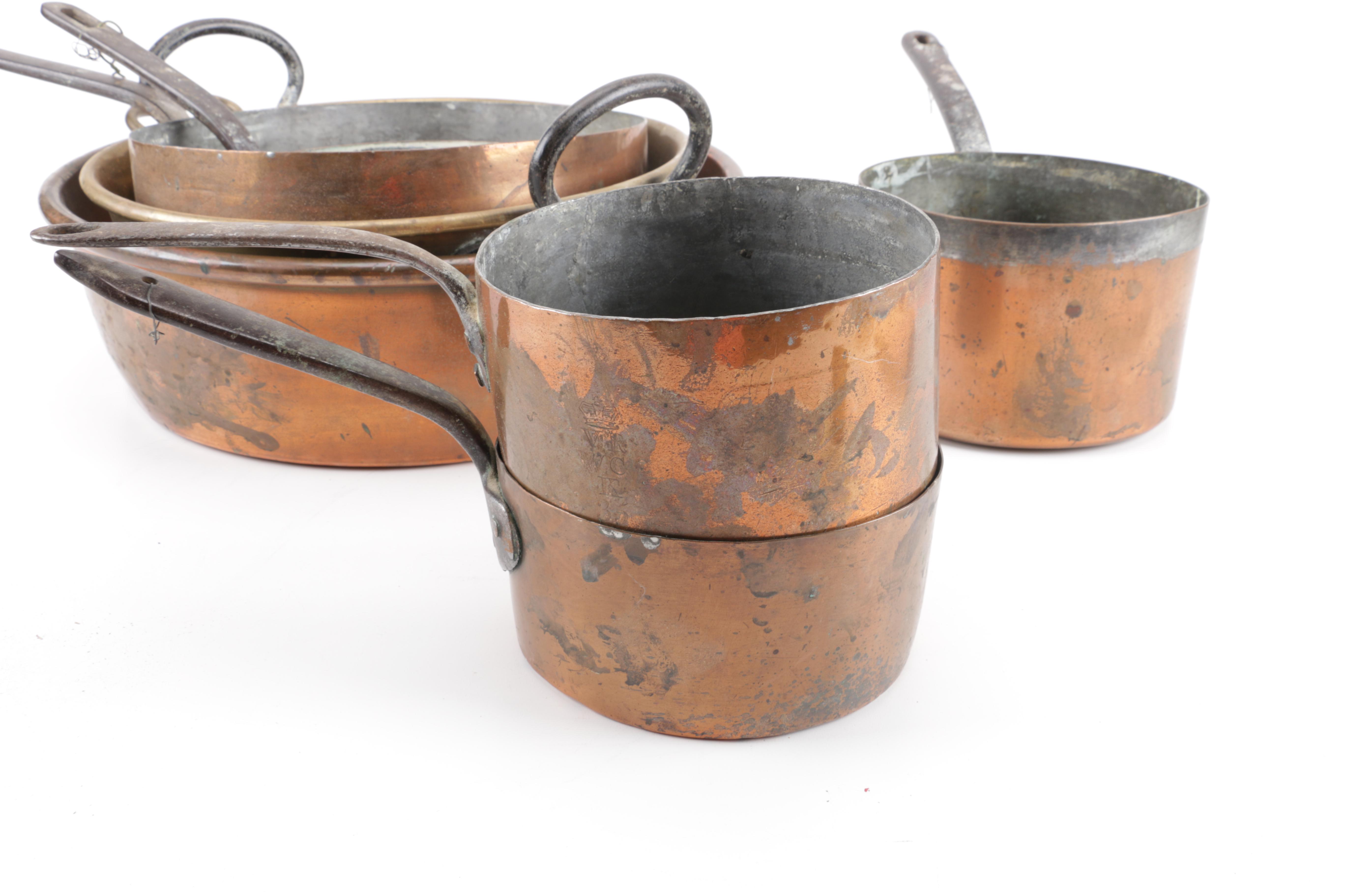 Vintage to Antique Copper and Brass Kitchenalia