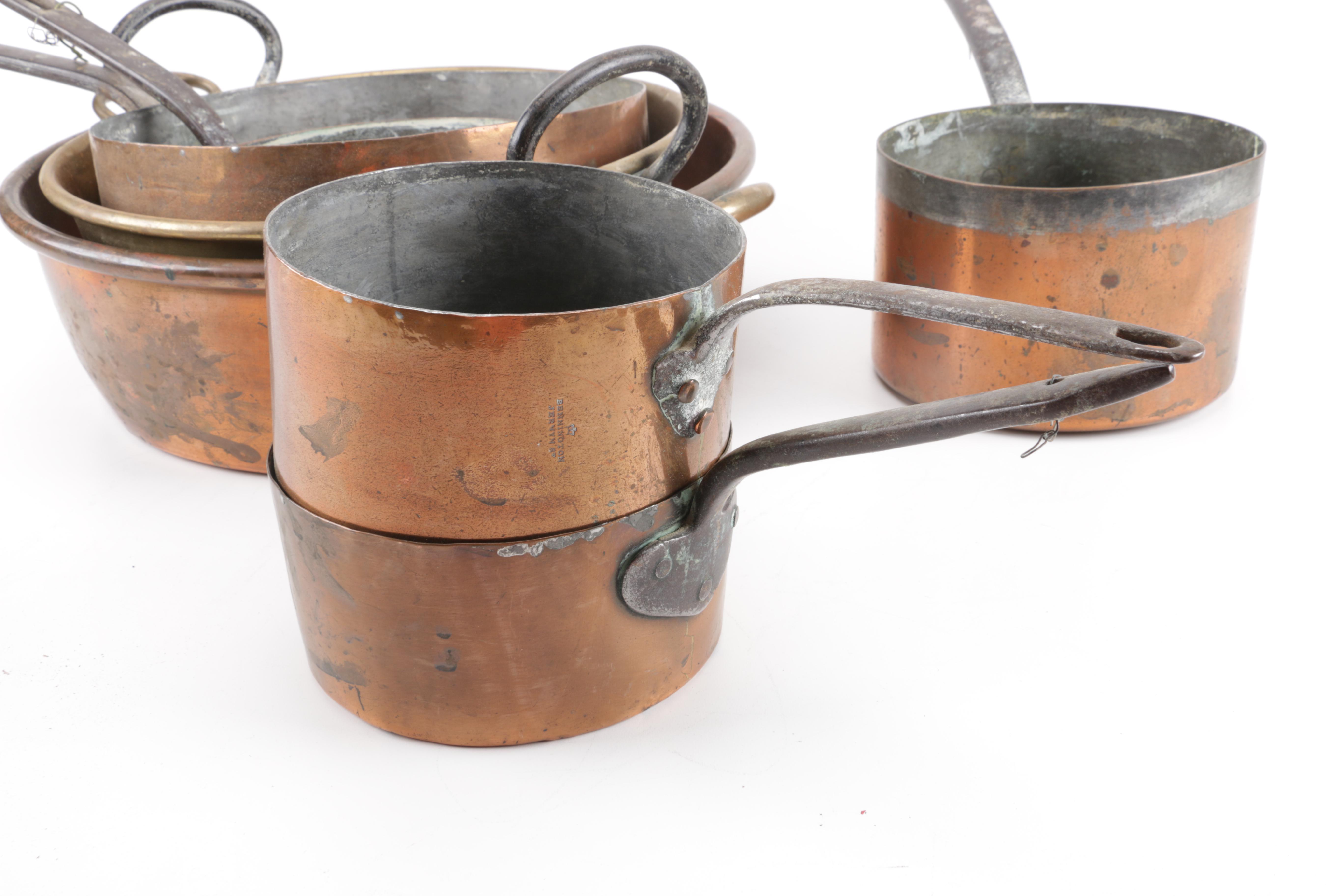 Vintage to Antique Copper and Brass Kitchenalia