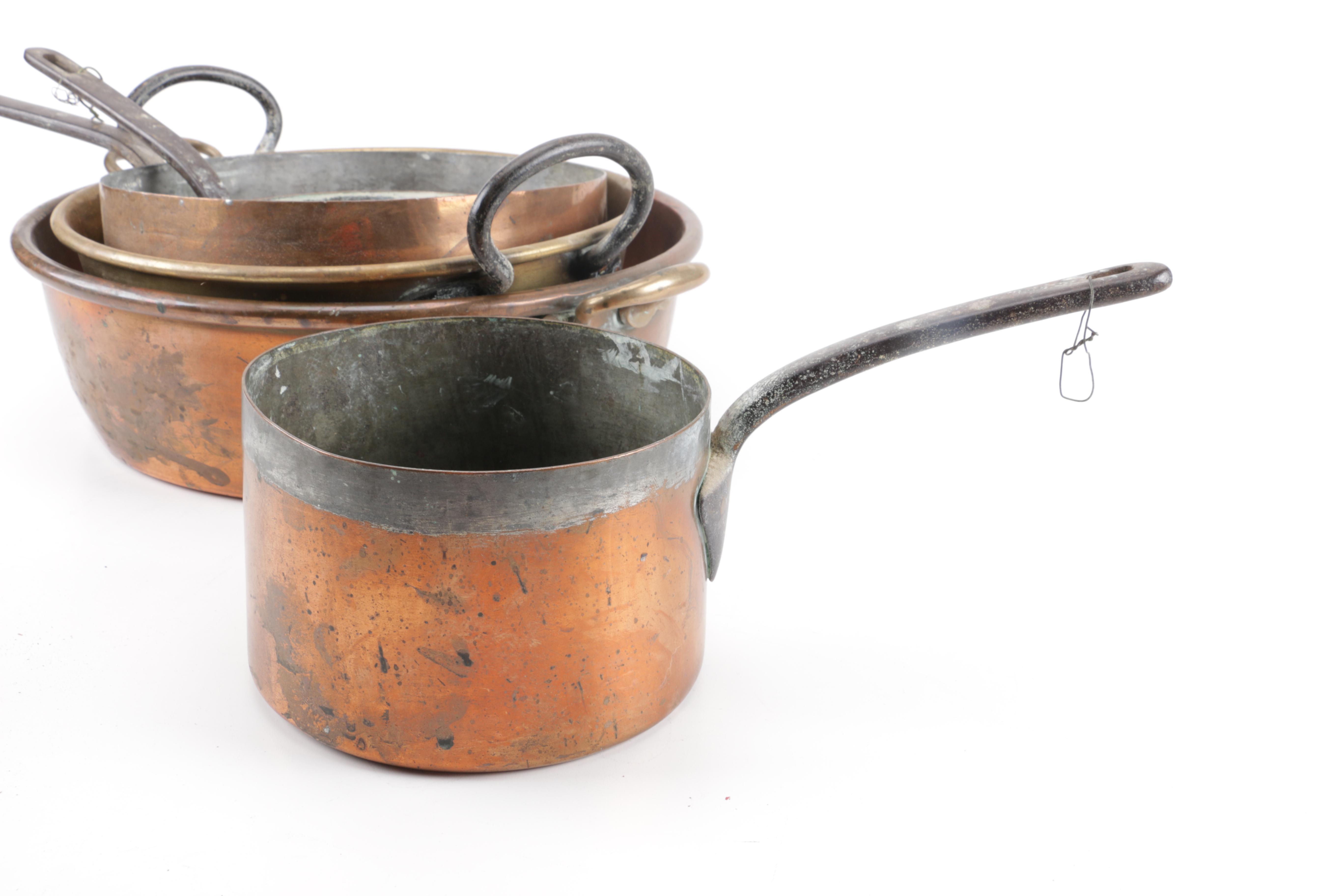 Vintage to Antique Copper and Brass Kitchenalia