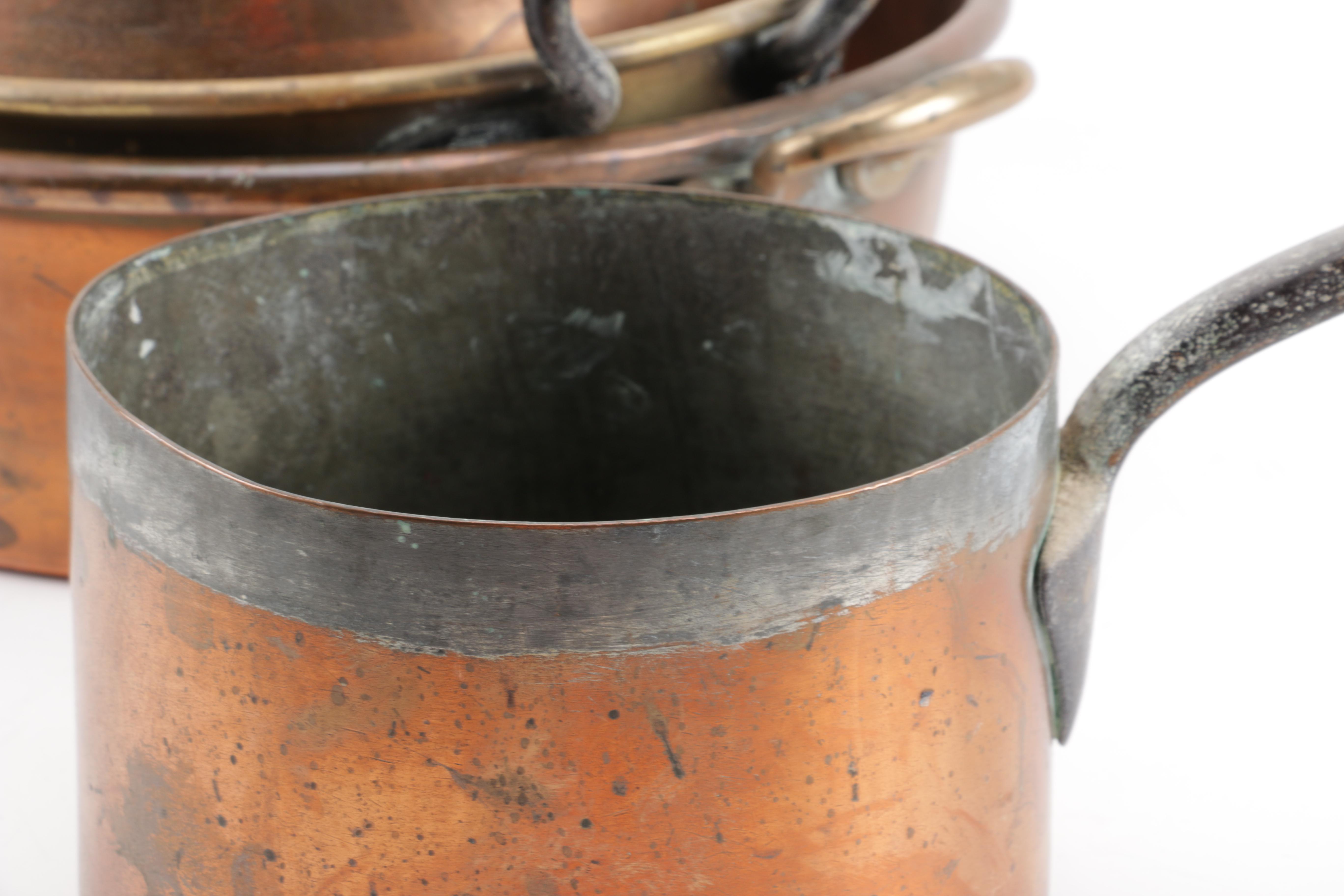 Vintage to Antique Copper and Brass Kitchenalia