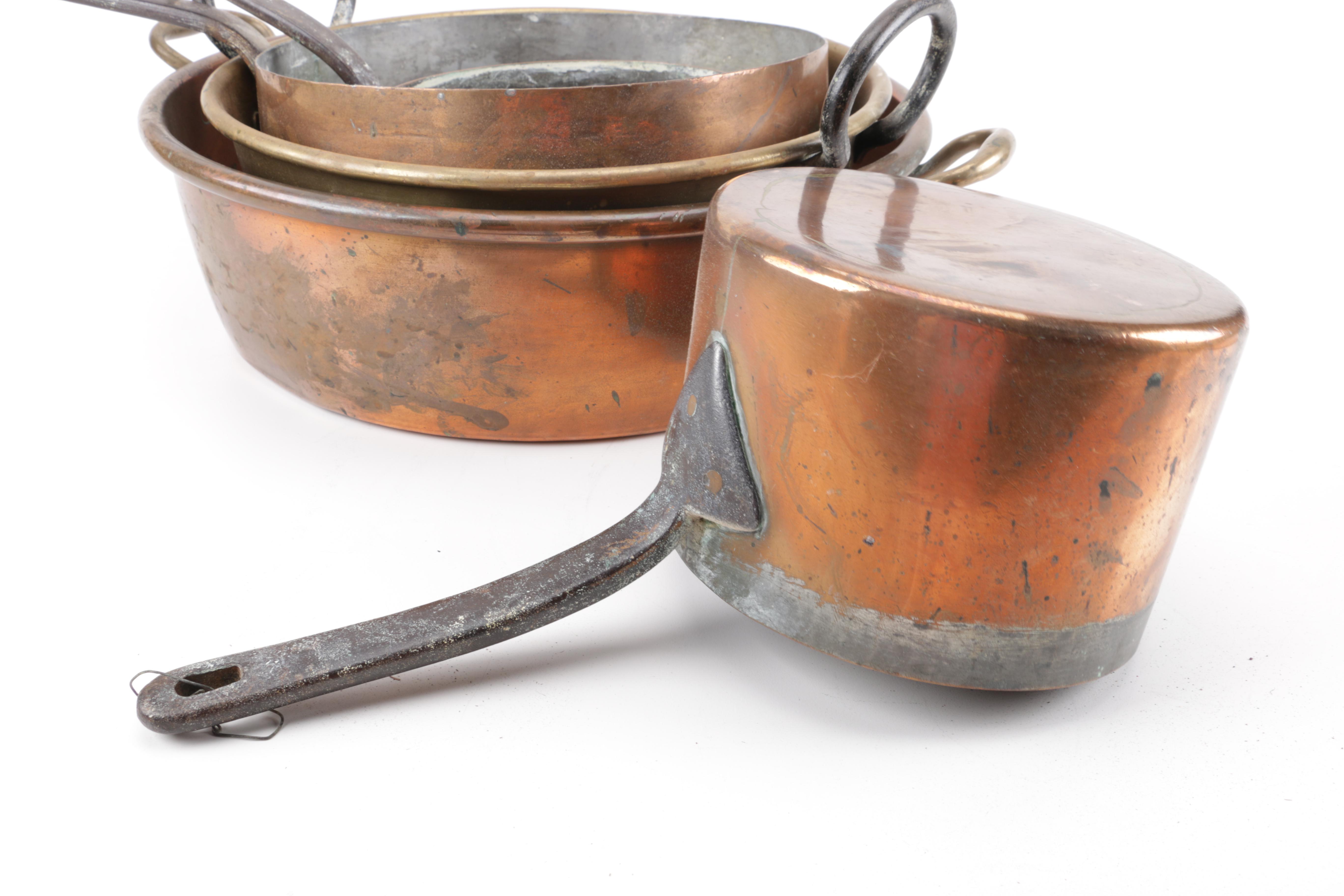 Vintage to Antique Copper and Brass Kitchenalia
