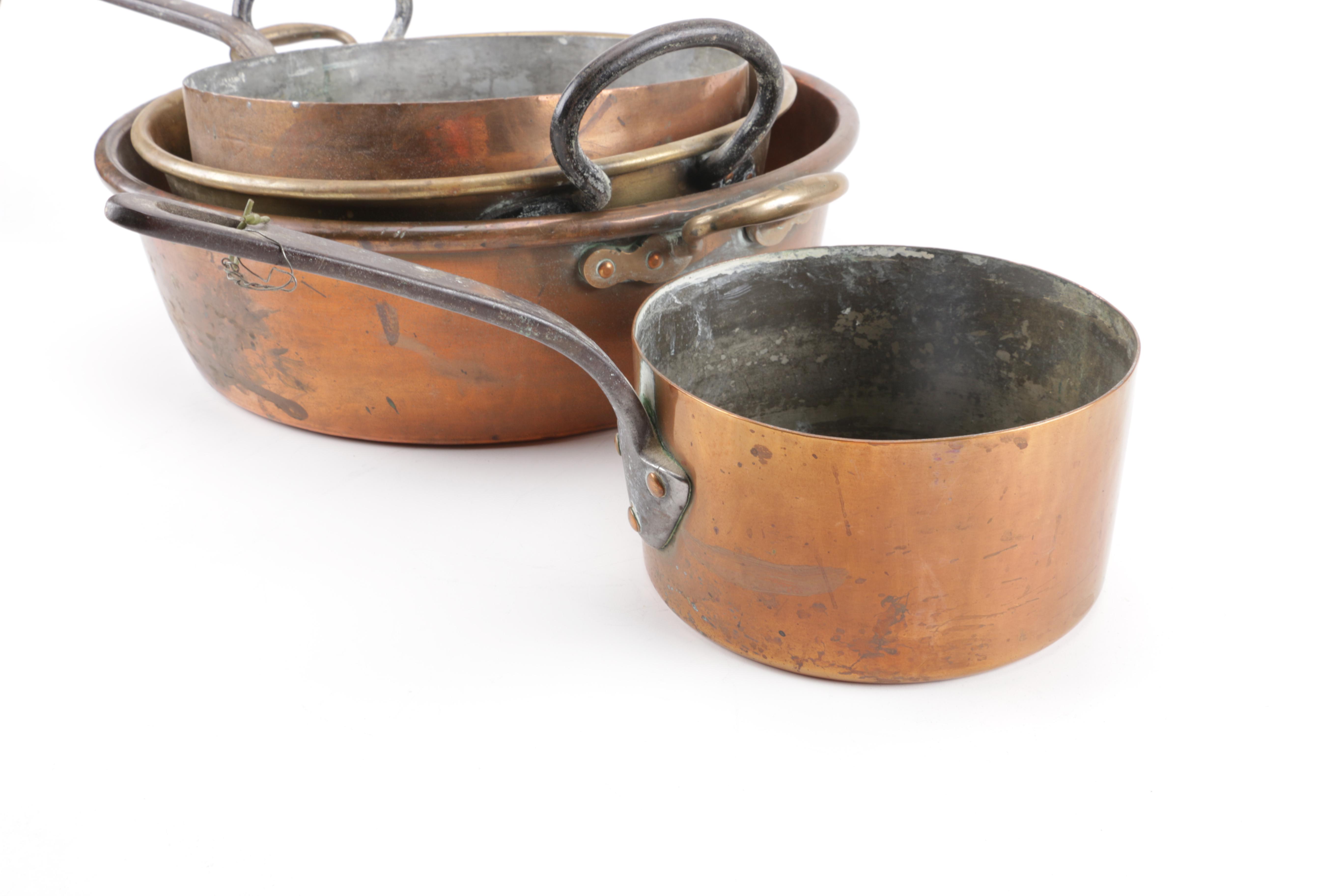 Vintage to Antique Copper and Brass Kitchenalia