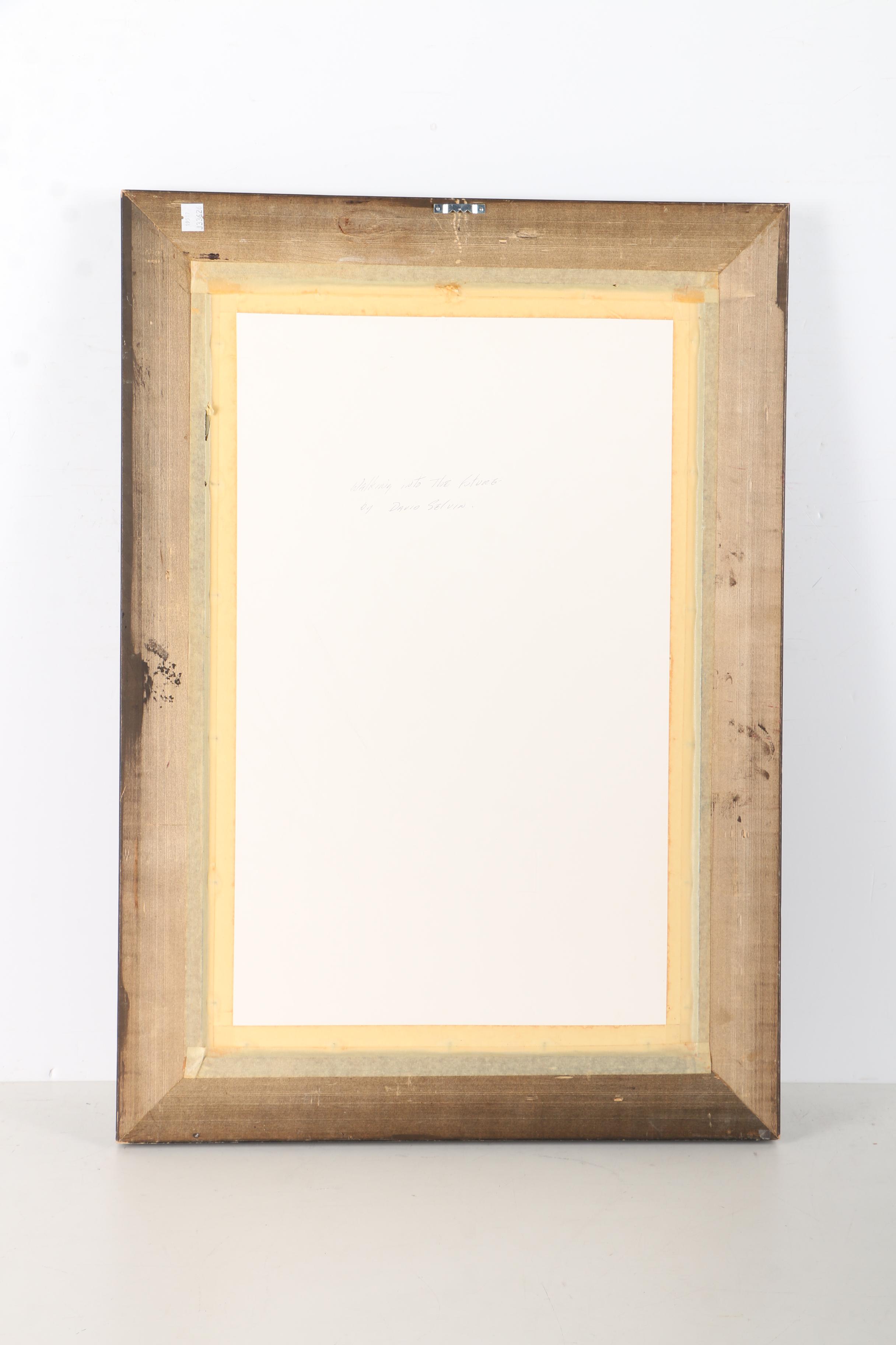 David Selvin Oil Painting on Board "Walking Into the Future"