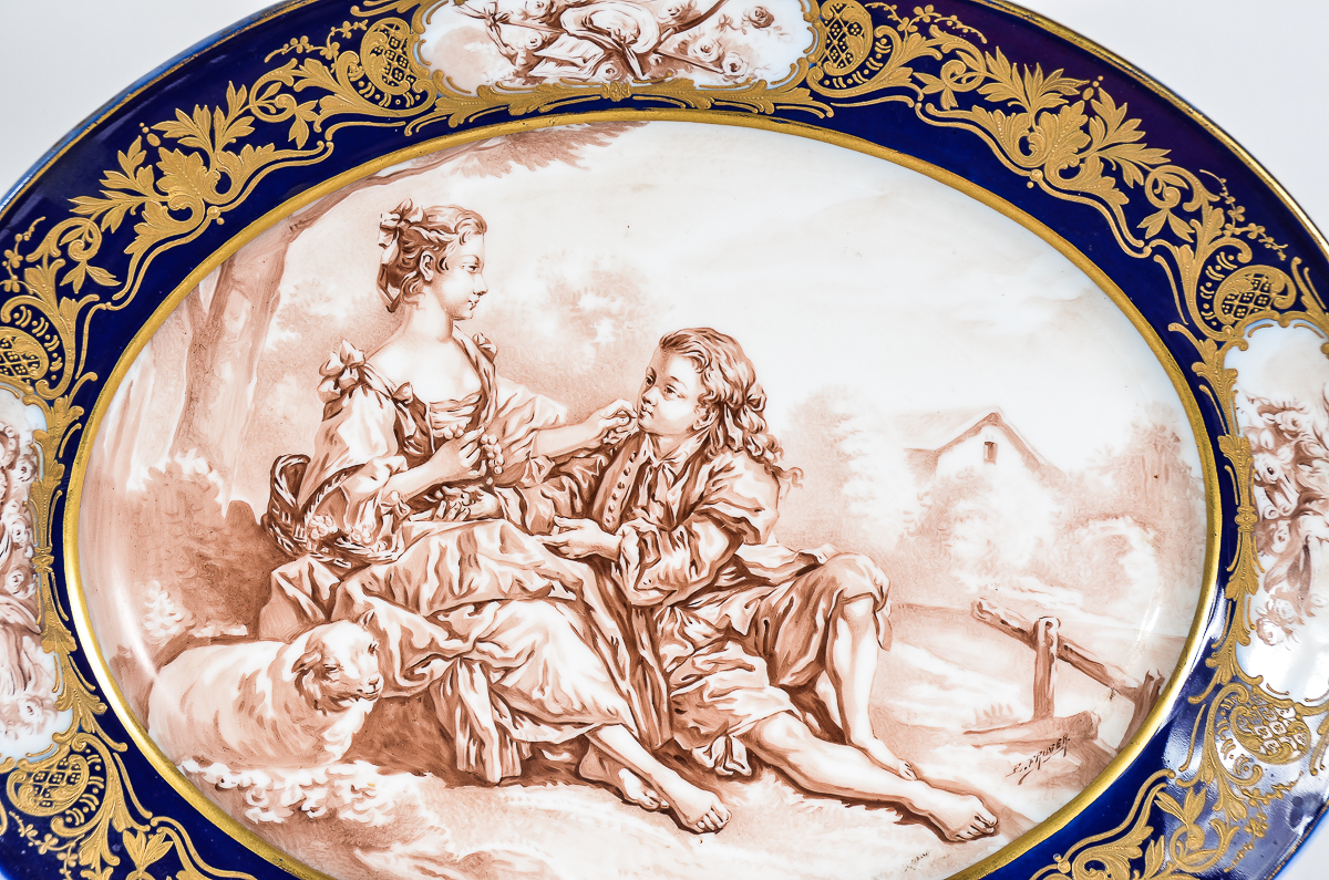 Antique Bernardaud Limoges French Porcelain Serving Platter
