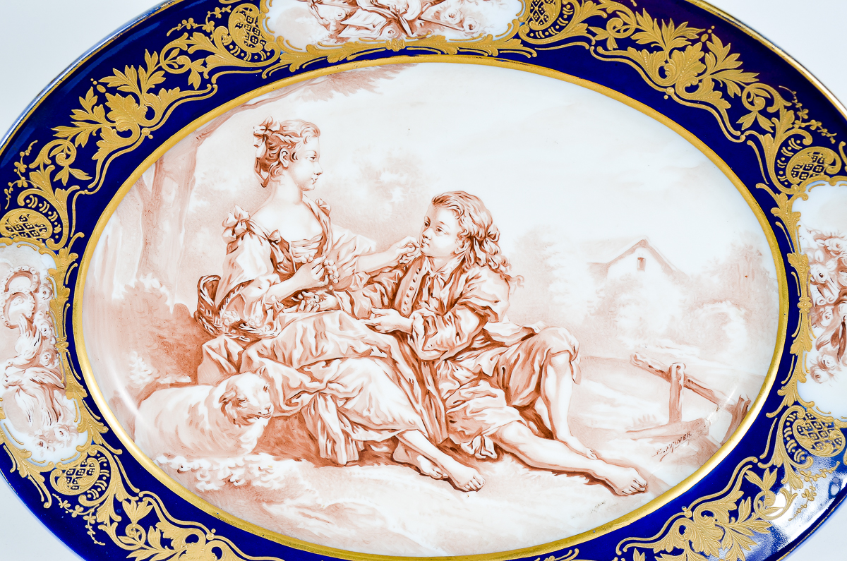 Antique Bernardaud Limoges French Porcelain Serving Platter
