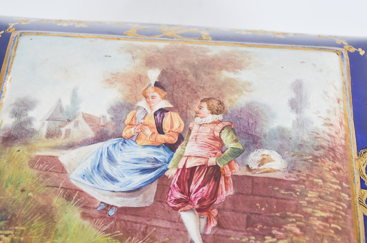 Antique Sevres Porcelain Trinket Box