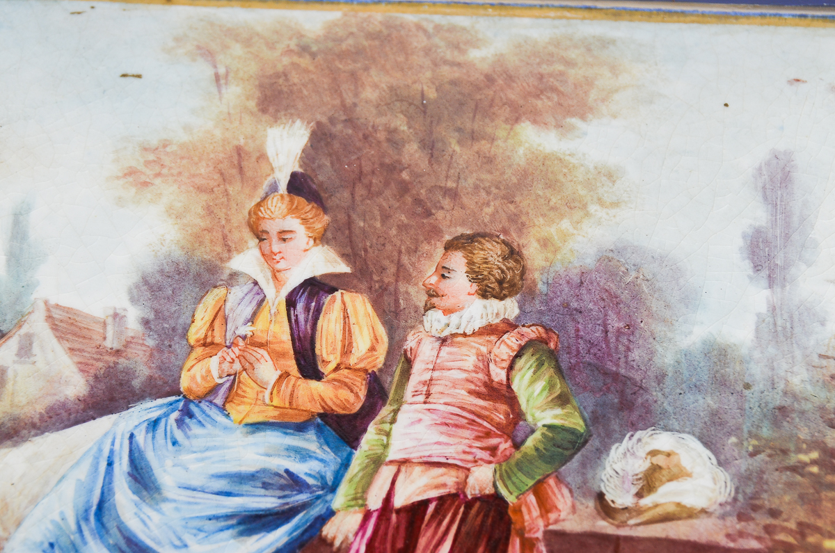 Antique Sevres Porcelain Trinket Box