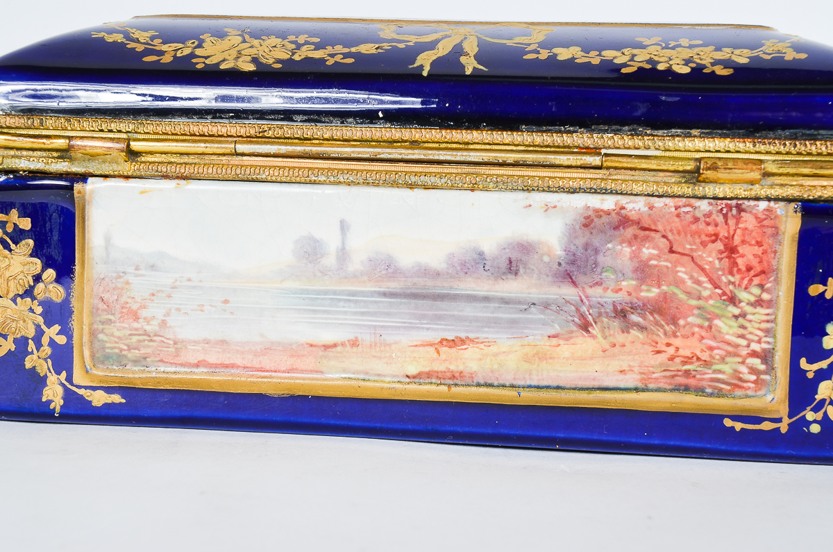 Antique Sevres Porcelain Trinket Box