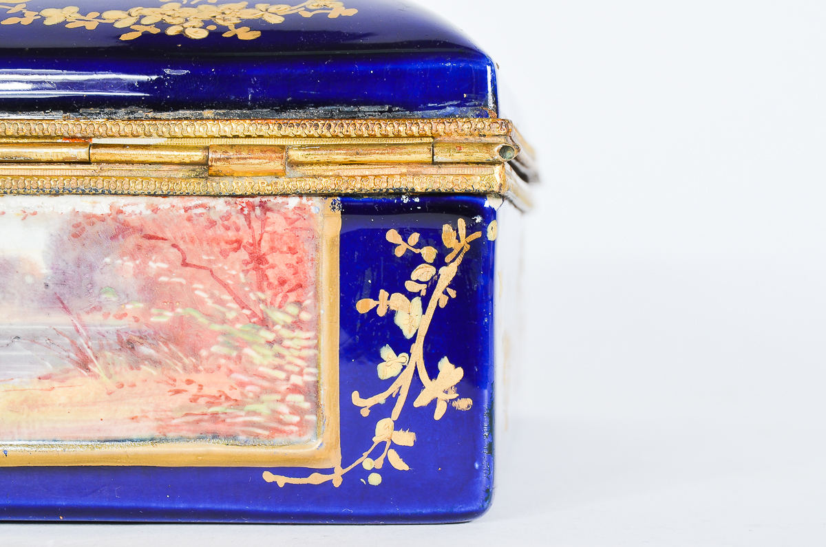 Antique Sevres Porcelain Trinket Box