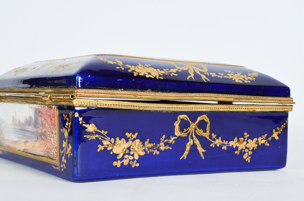 Antique Sevres Porcelain Trinket Box