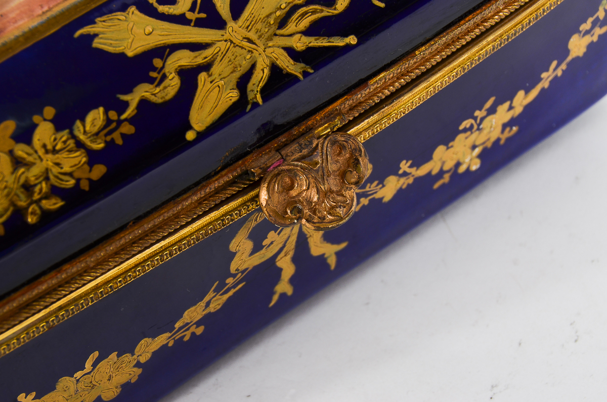 Antique Sevres Porcelain Trinket Box