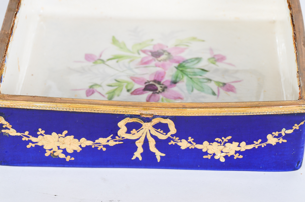 Antique Sevres Porcelain Trinket Box