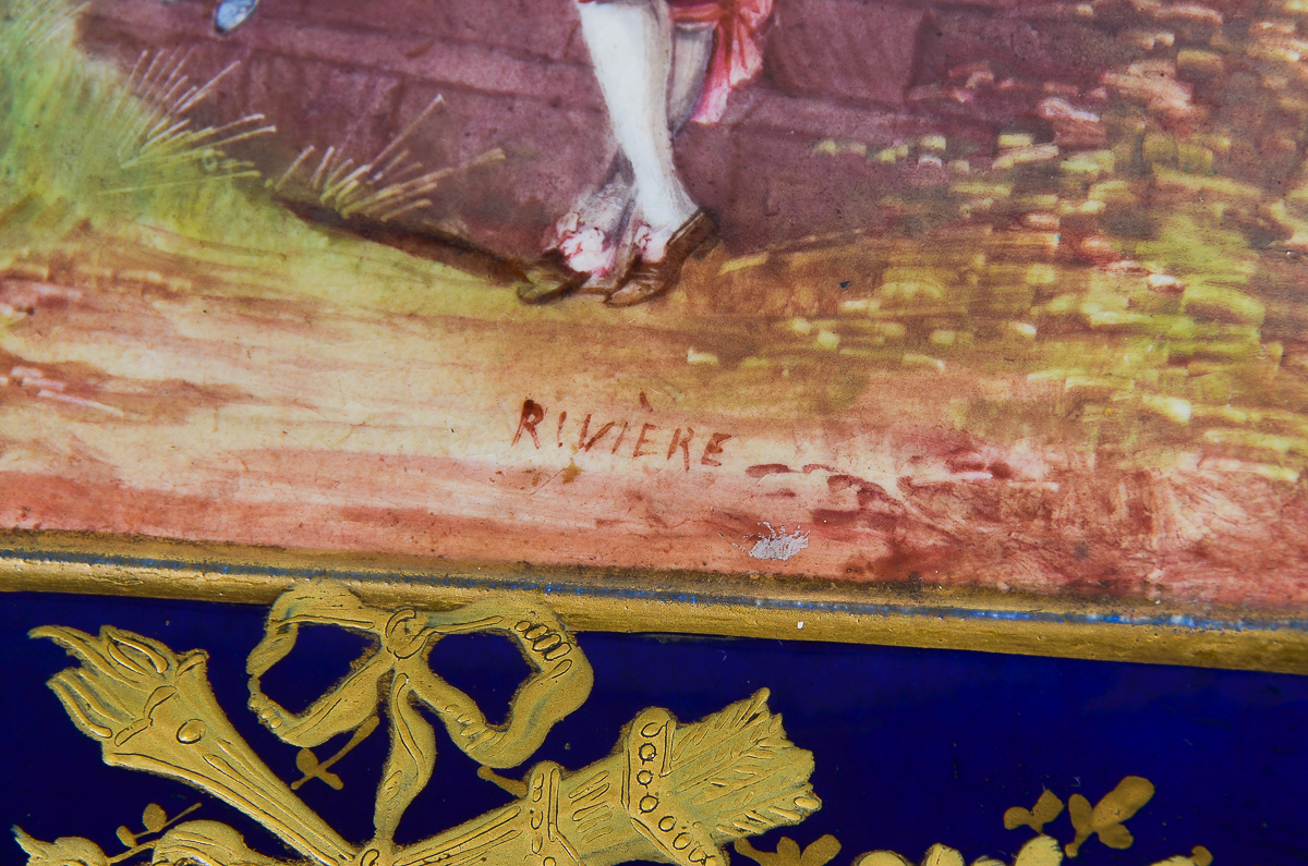 Antique Sevres Porcelain Trinket Box