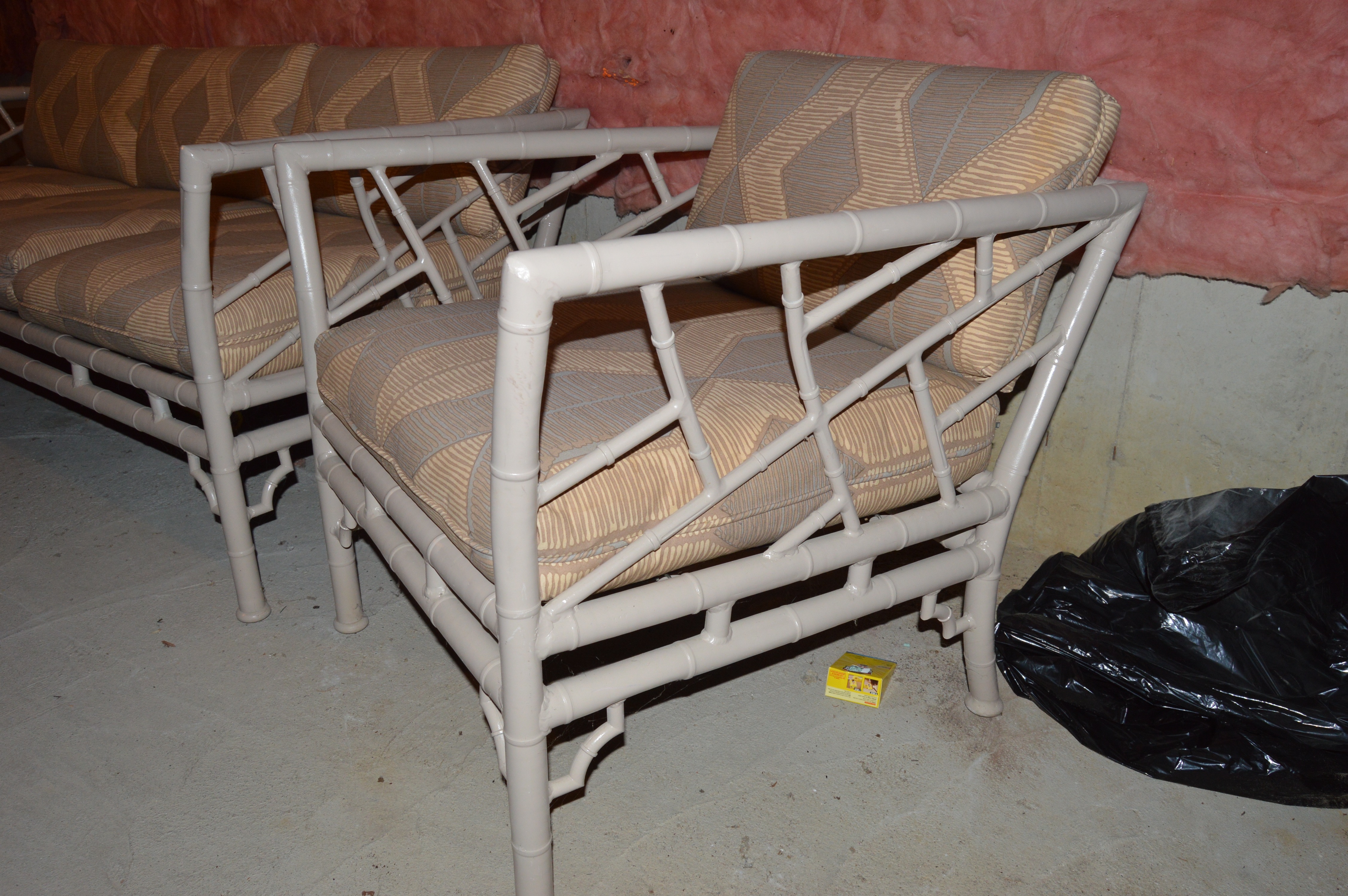 Vintage Meadowcraft Faux Bamboo Sofa and Chair