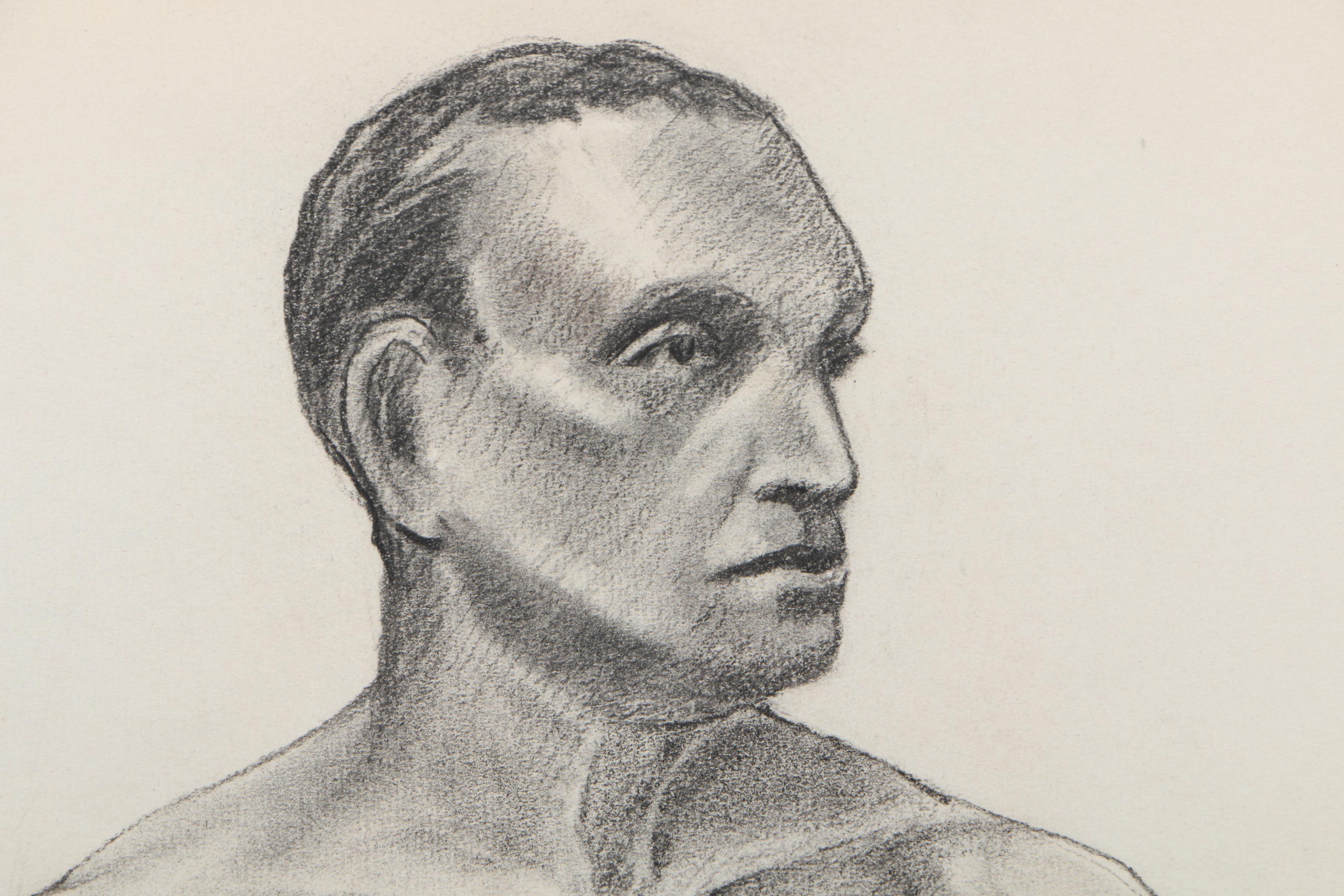 Janeczek Charcoal Drawing of Figure Study