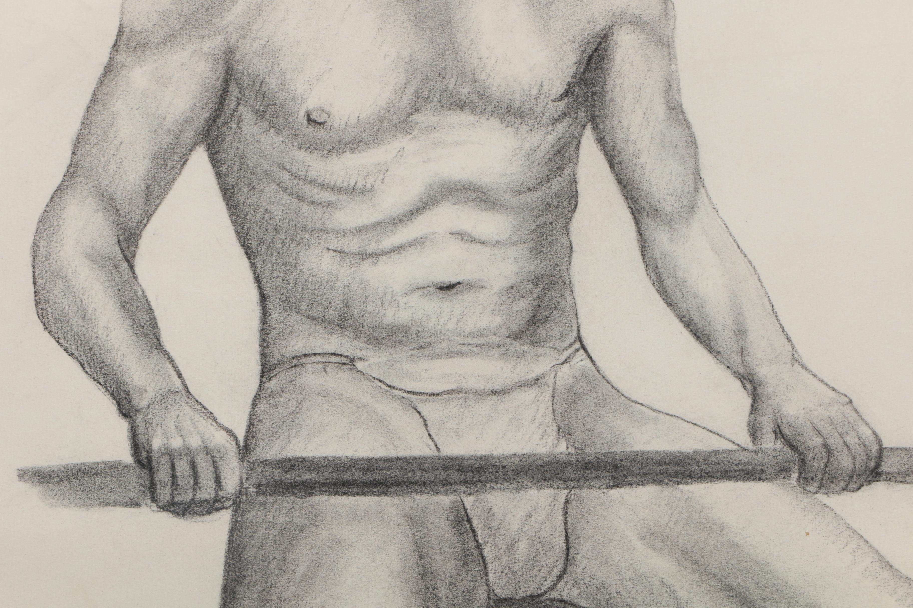 Janeczek Charcoal Drawing of Figure Study