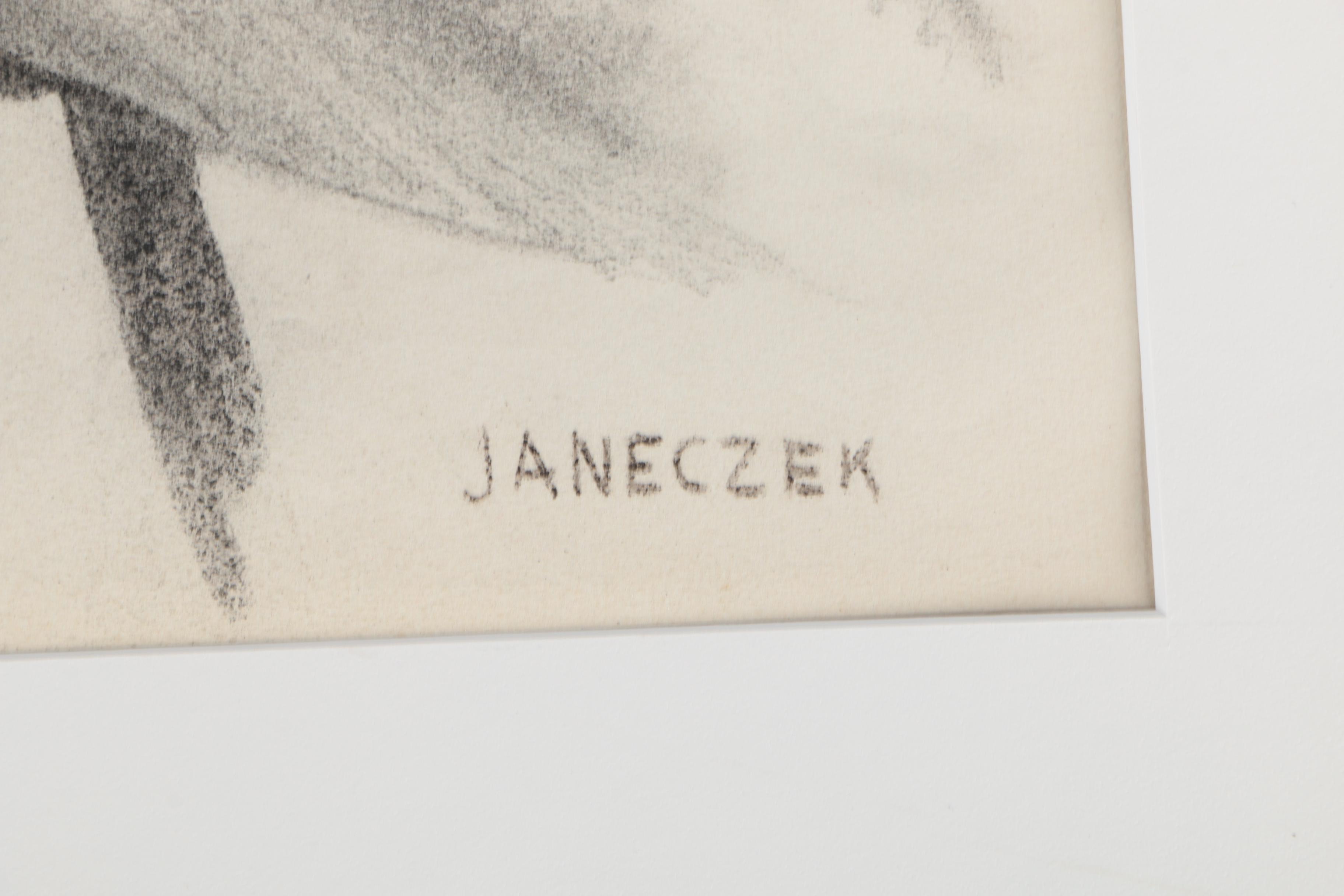 Janeczek Charcoal Drawing of Figure Study