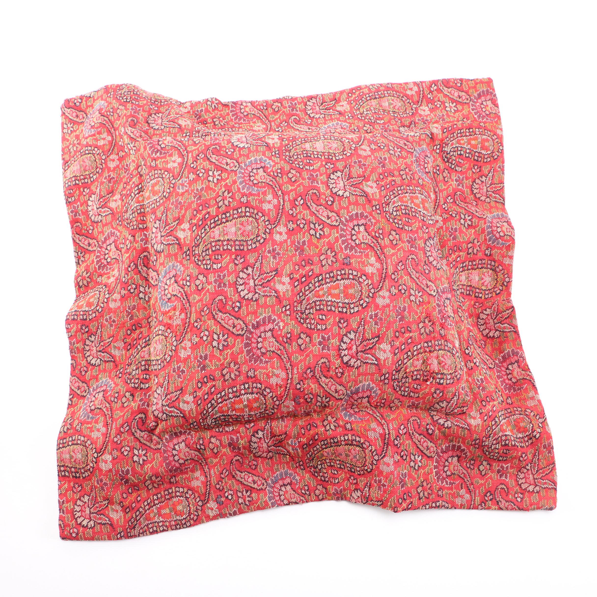 Brightly Colored Mirrored and Paisley Throw Pillows