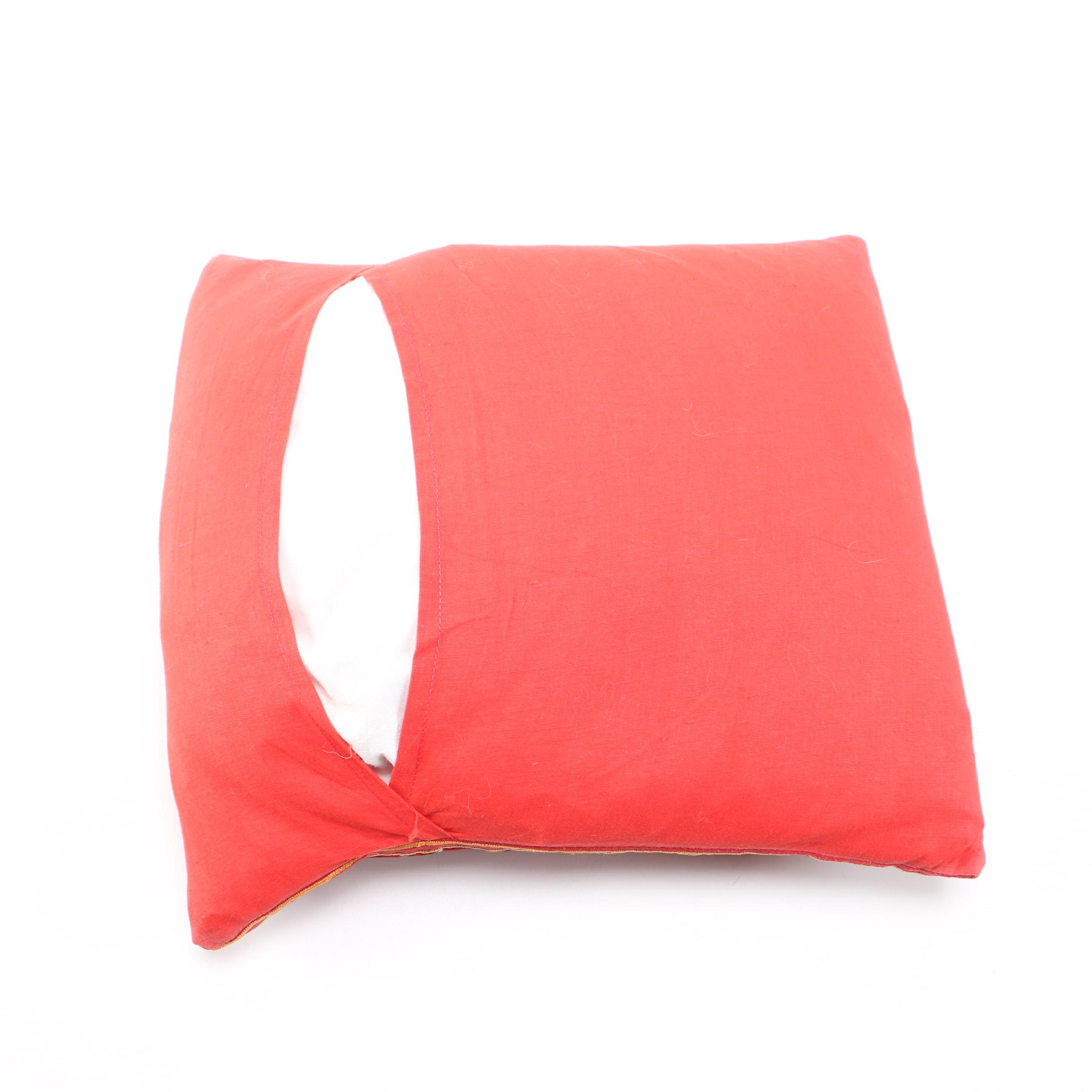 Brightly Colored Mirrored and Paisley Throw Pillows