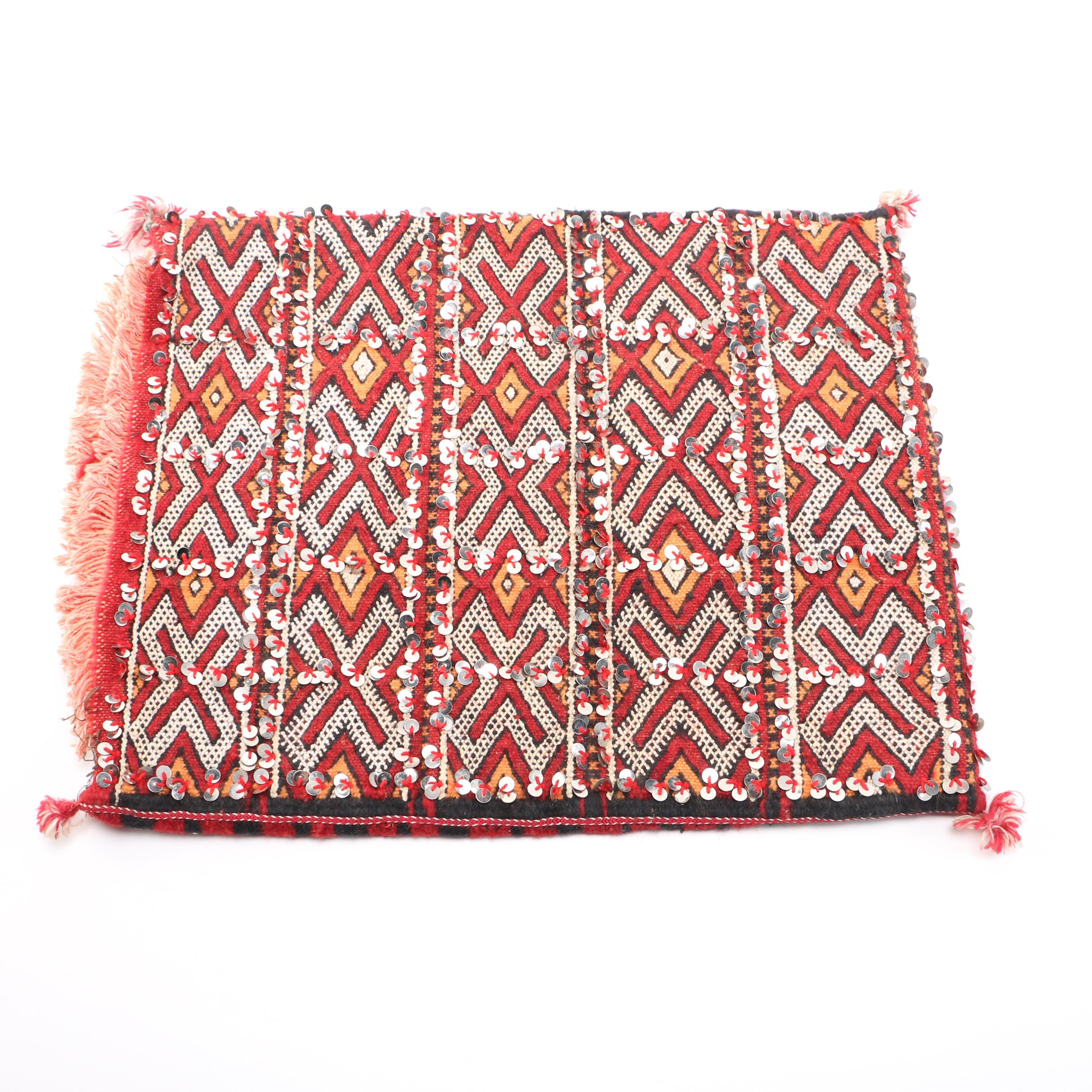 Handwoven Sequined Pillow Cover