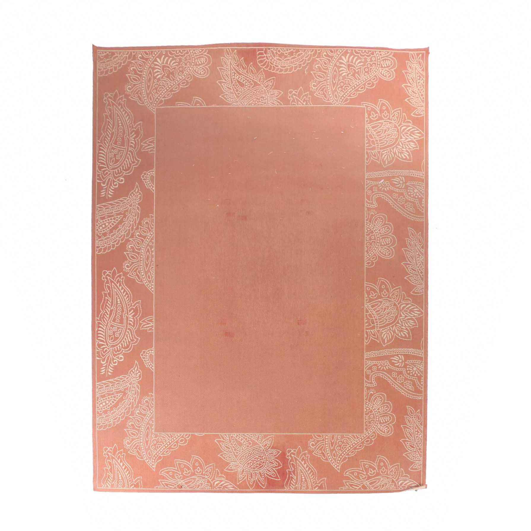 Machine Made Paisley Border Area Rug