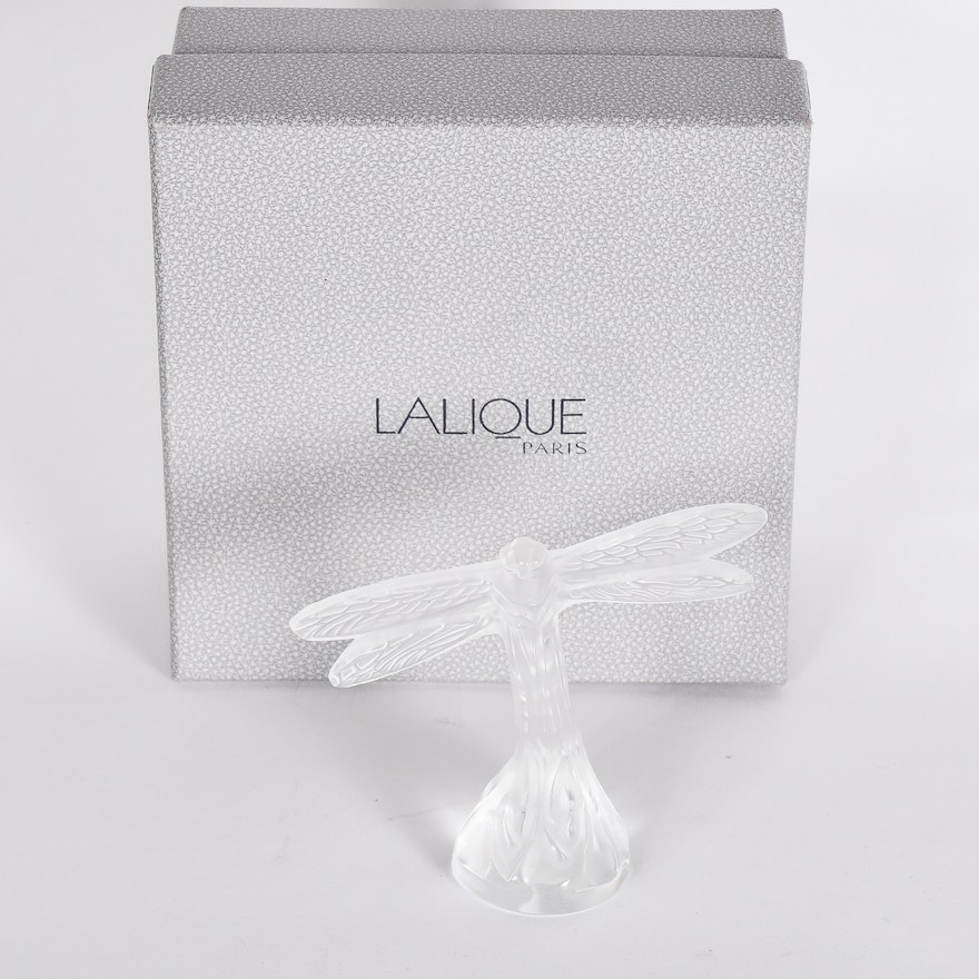 Lalique Crystal Dragonfly Figurine